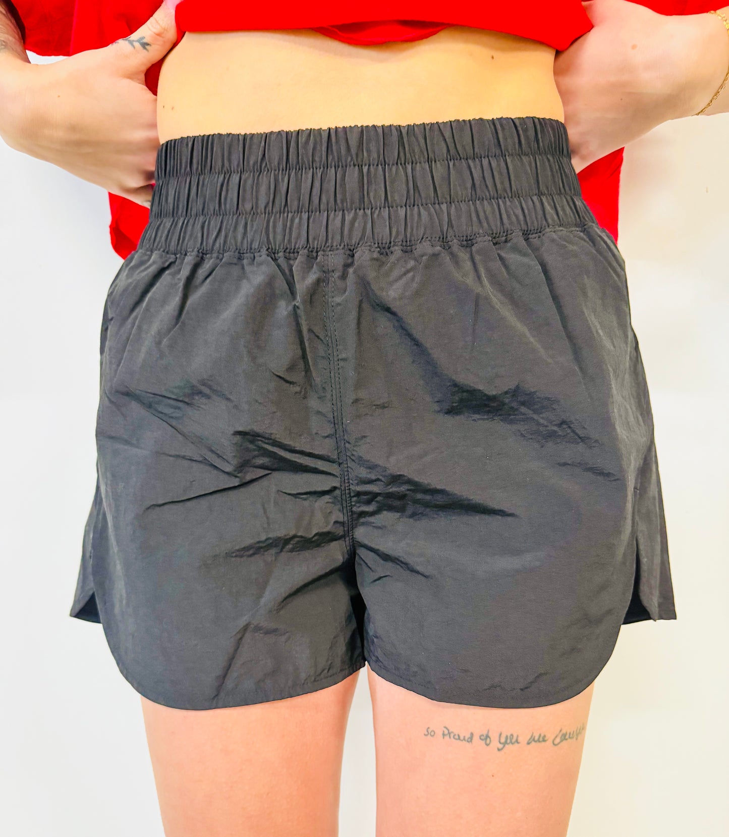Windbreaker Running Shorts- Black