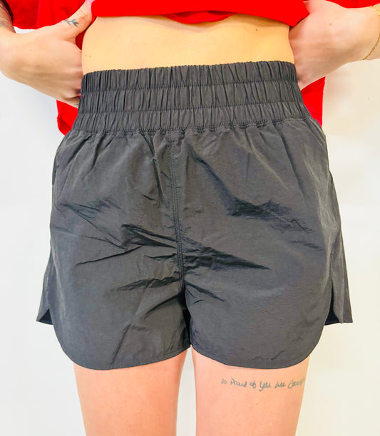 Windbreaker Running Shorts- Black