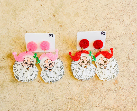Christmas Santa Dangle Earrings