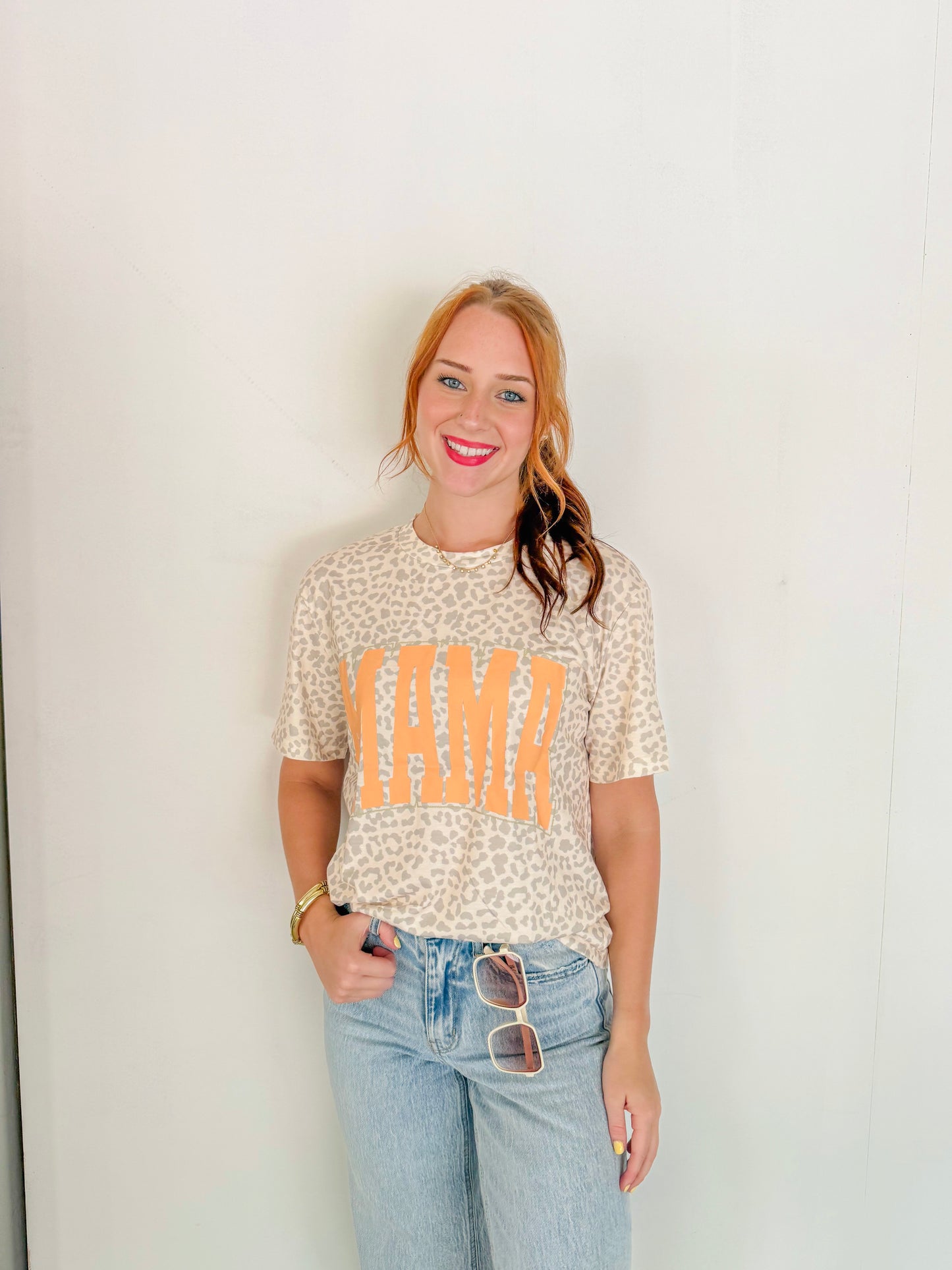 Mama Leopard Short Sleeve Top