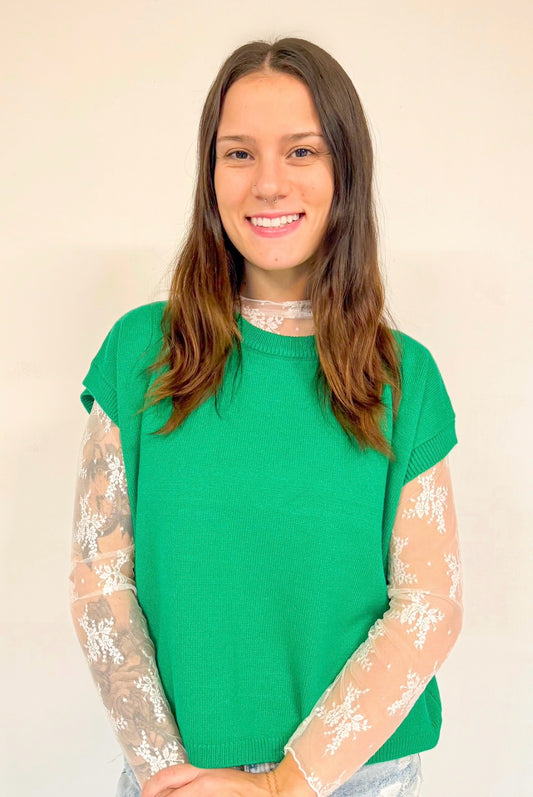 Kelly Green Sweater Vest