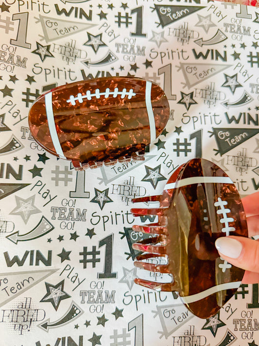 Football Hair Claw Clip
