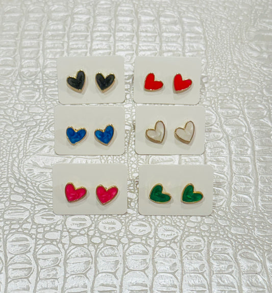 Heart Stud Earrings