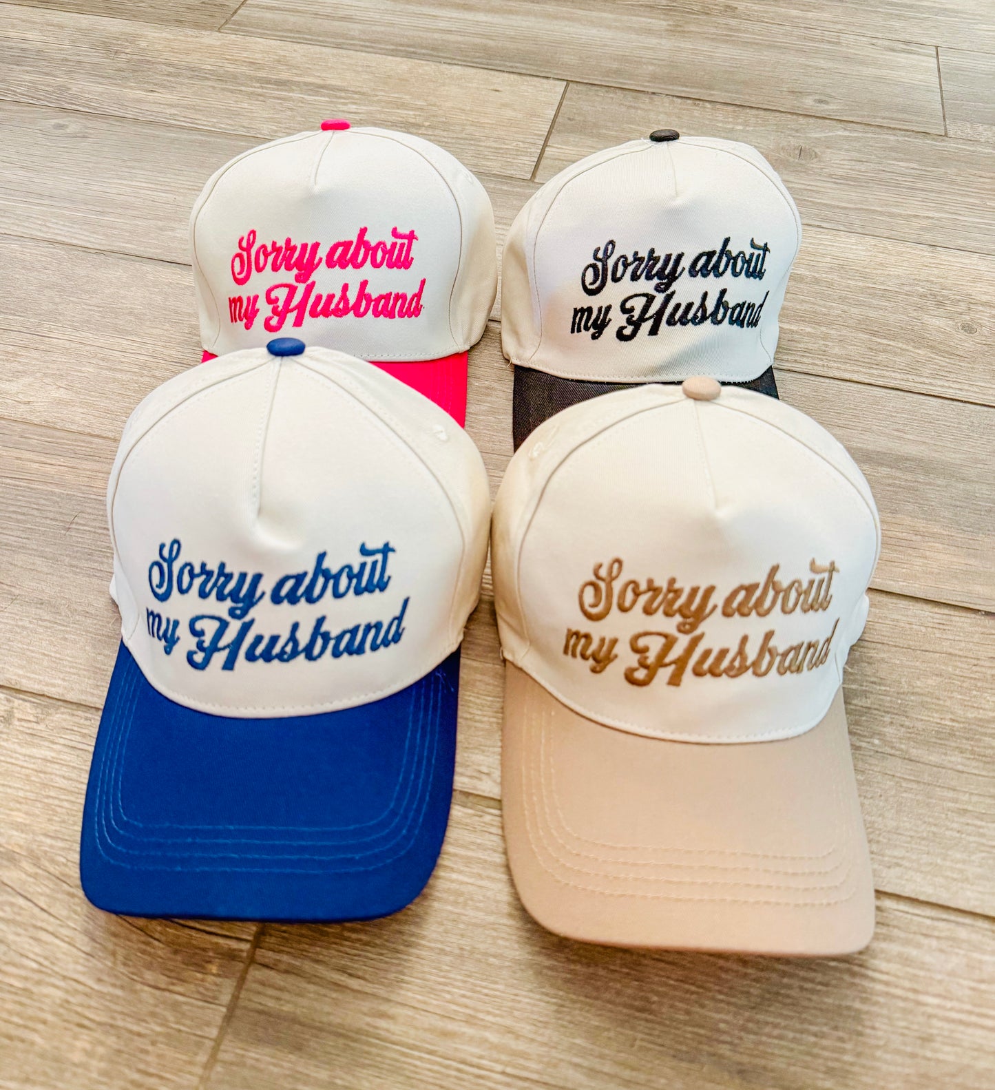 Sorry About My Husband Canvas Hat