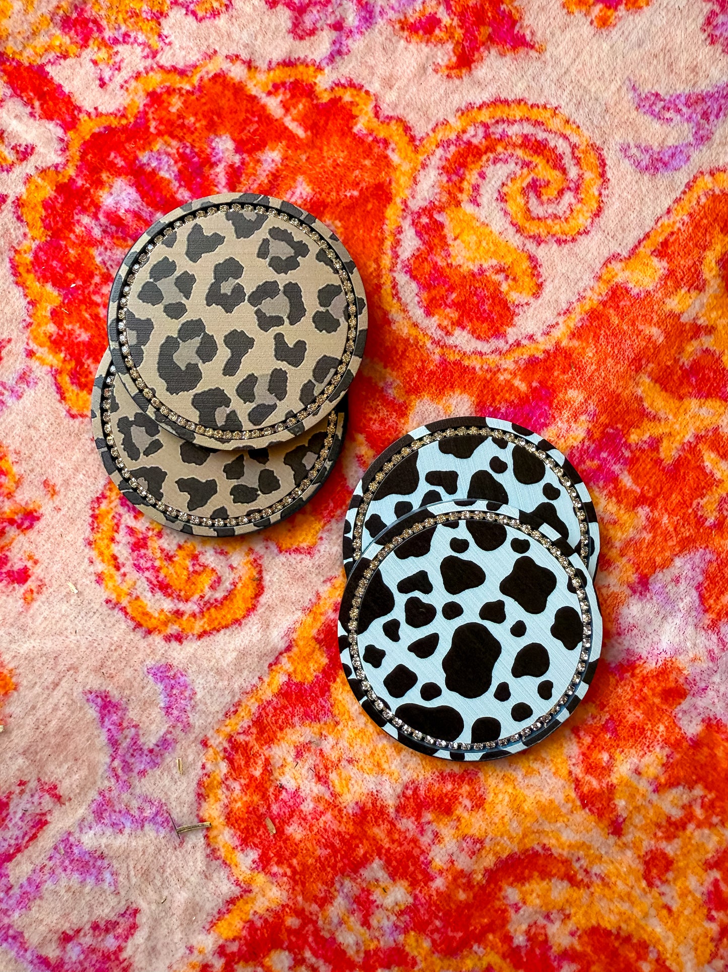 Silicone Rhinestone Car Coasters