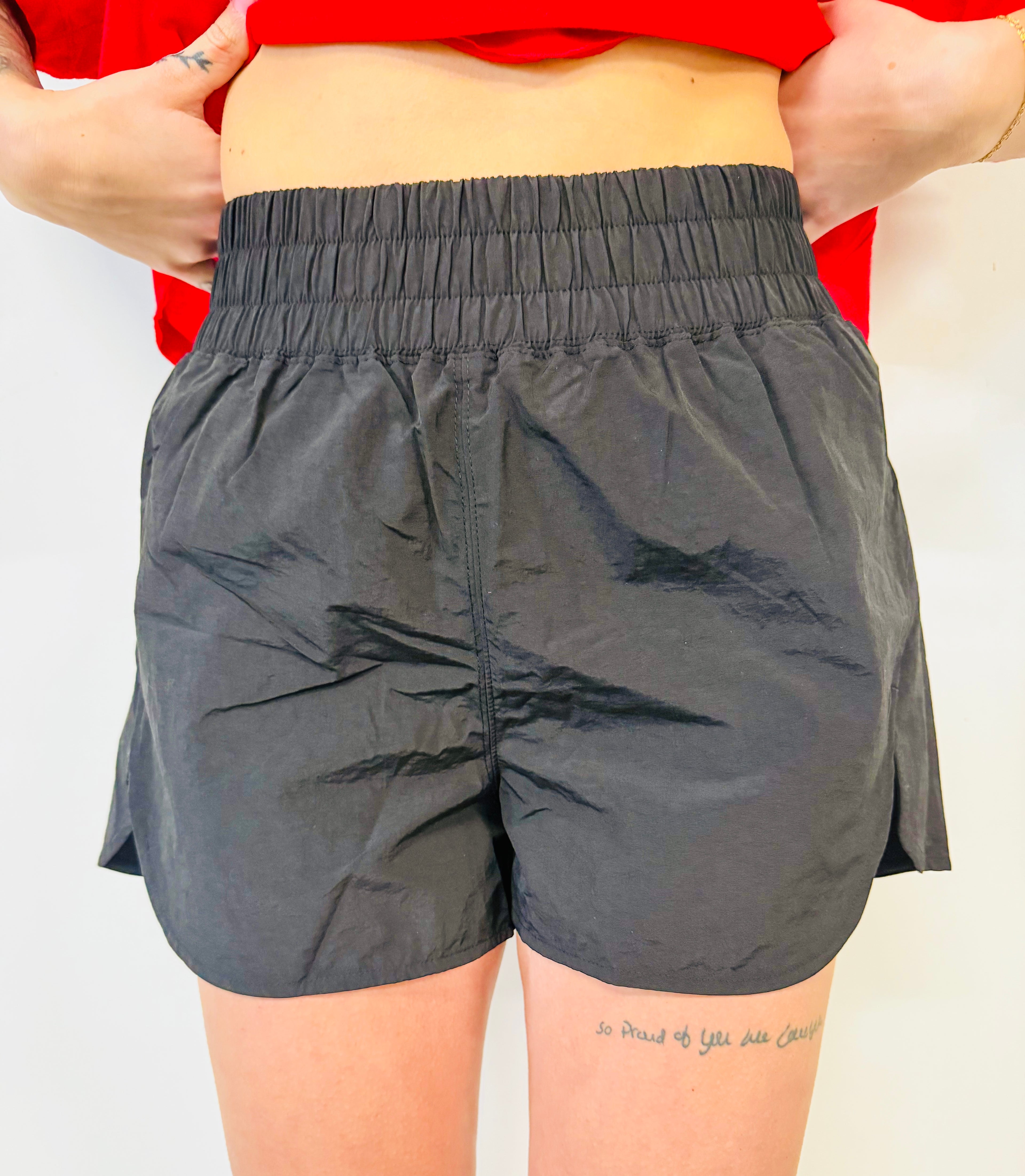 Windbreaker Running Shorts- Black