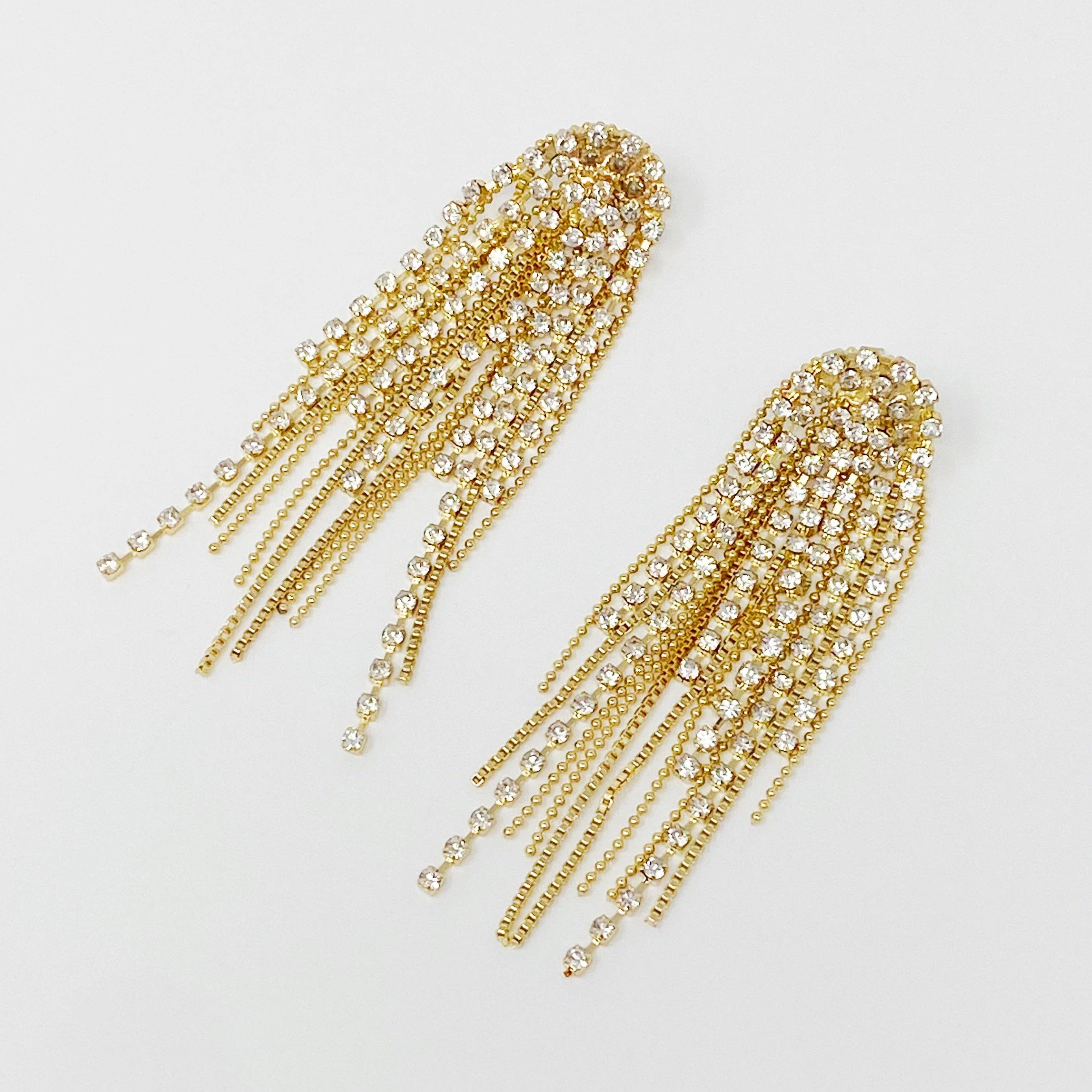 Chain And Shine Fringe Earrings