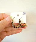 Leopard Print Gold Hoops