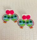 Hippy Globe Teacher Dangle Earrings