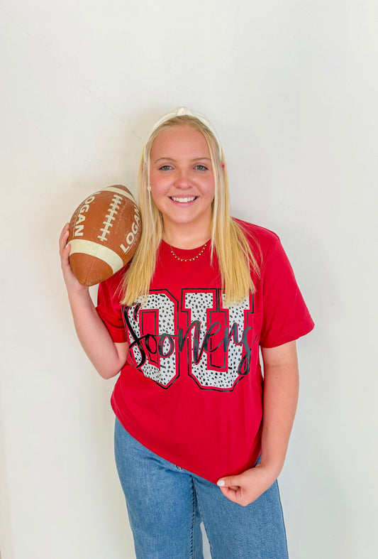 Licensed Oklahoma Sooners Crimson Tee