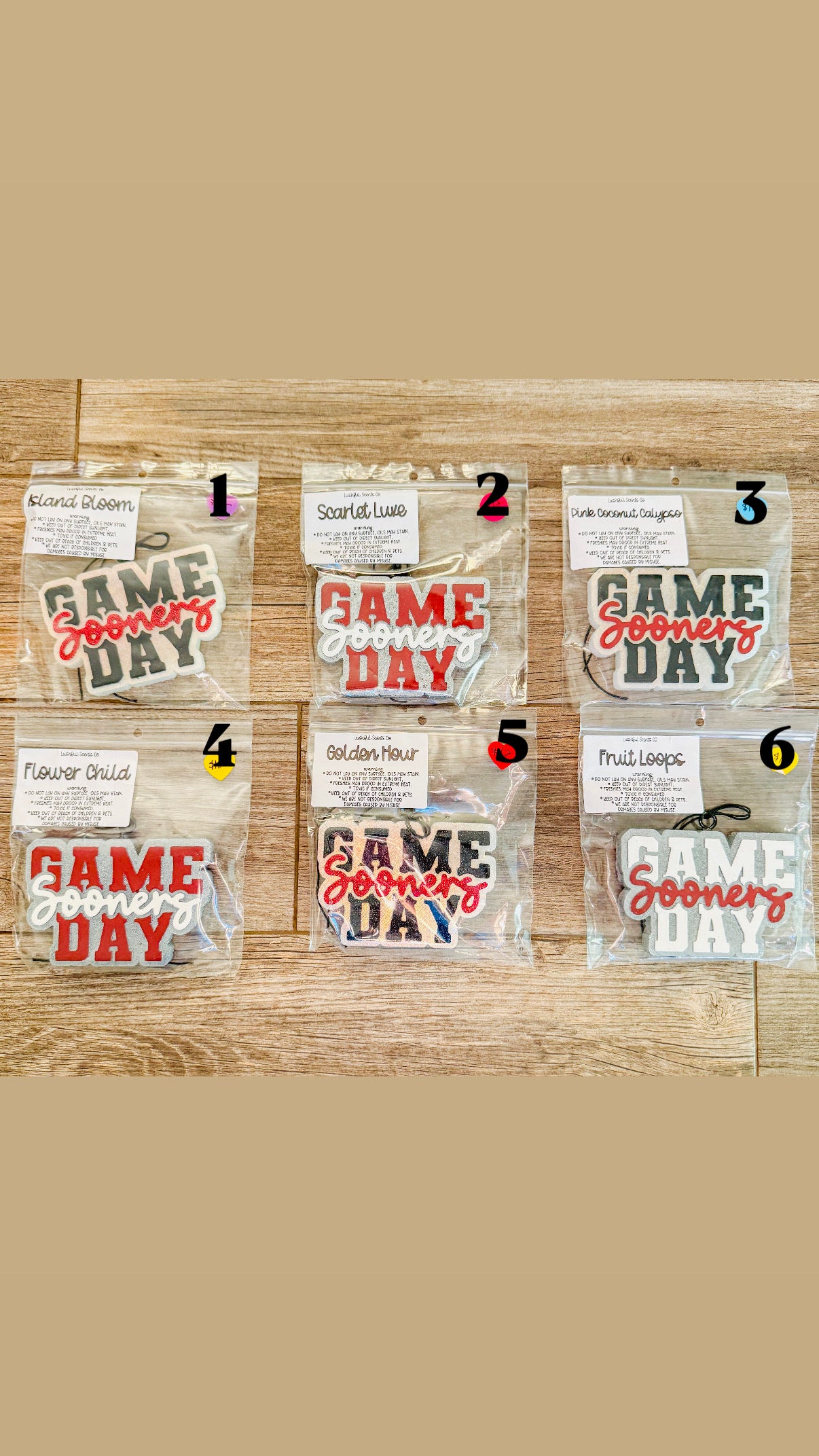 Oklahoma Sooners Game Day Car Freshies