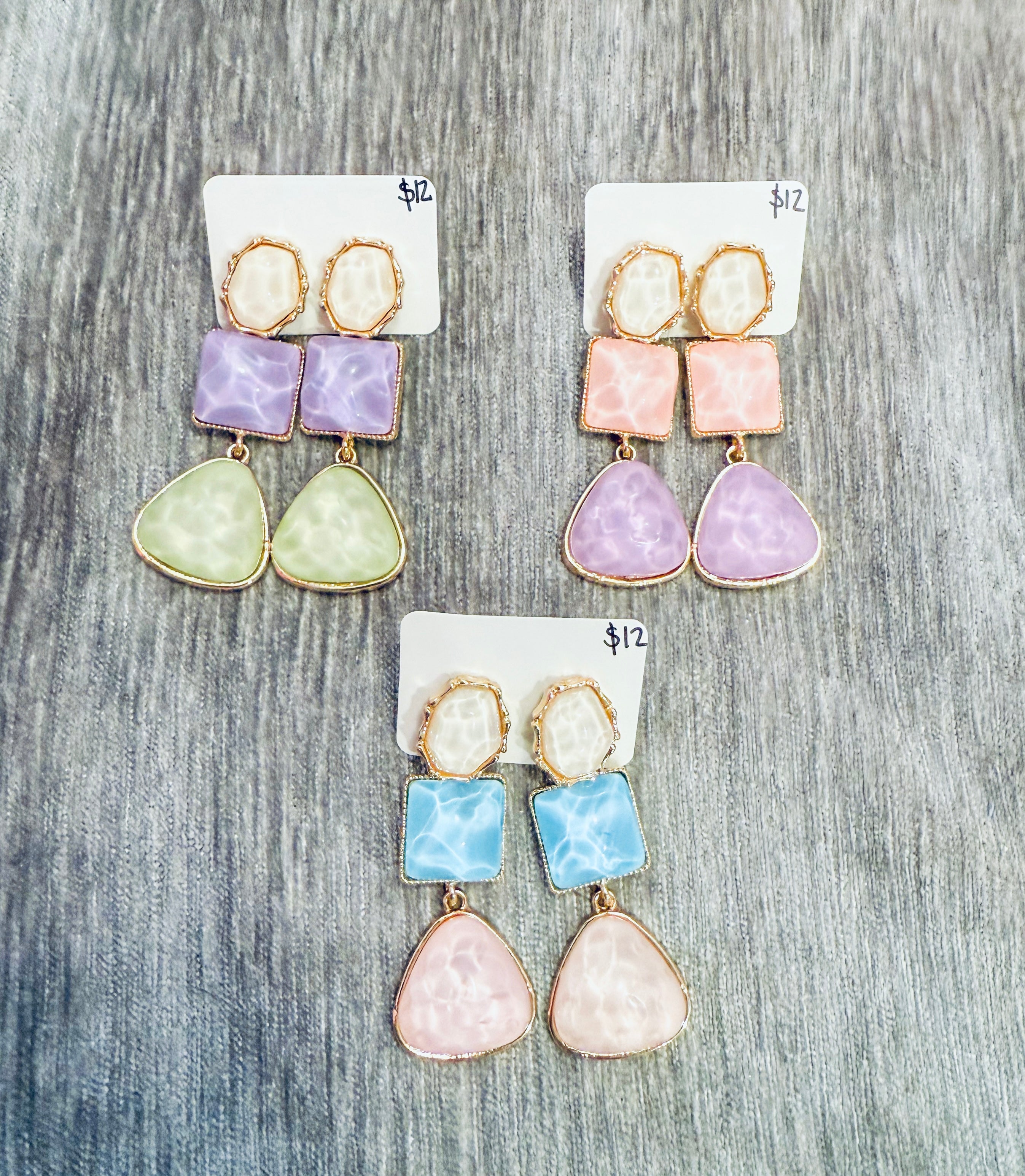 Three Tier Dangle Earrings