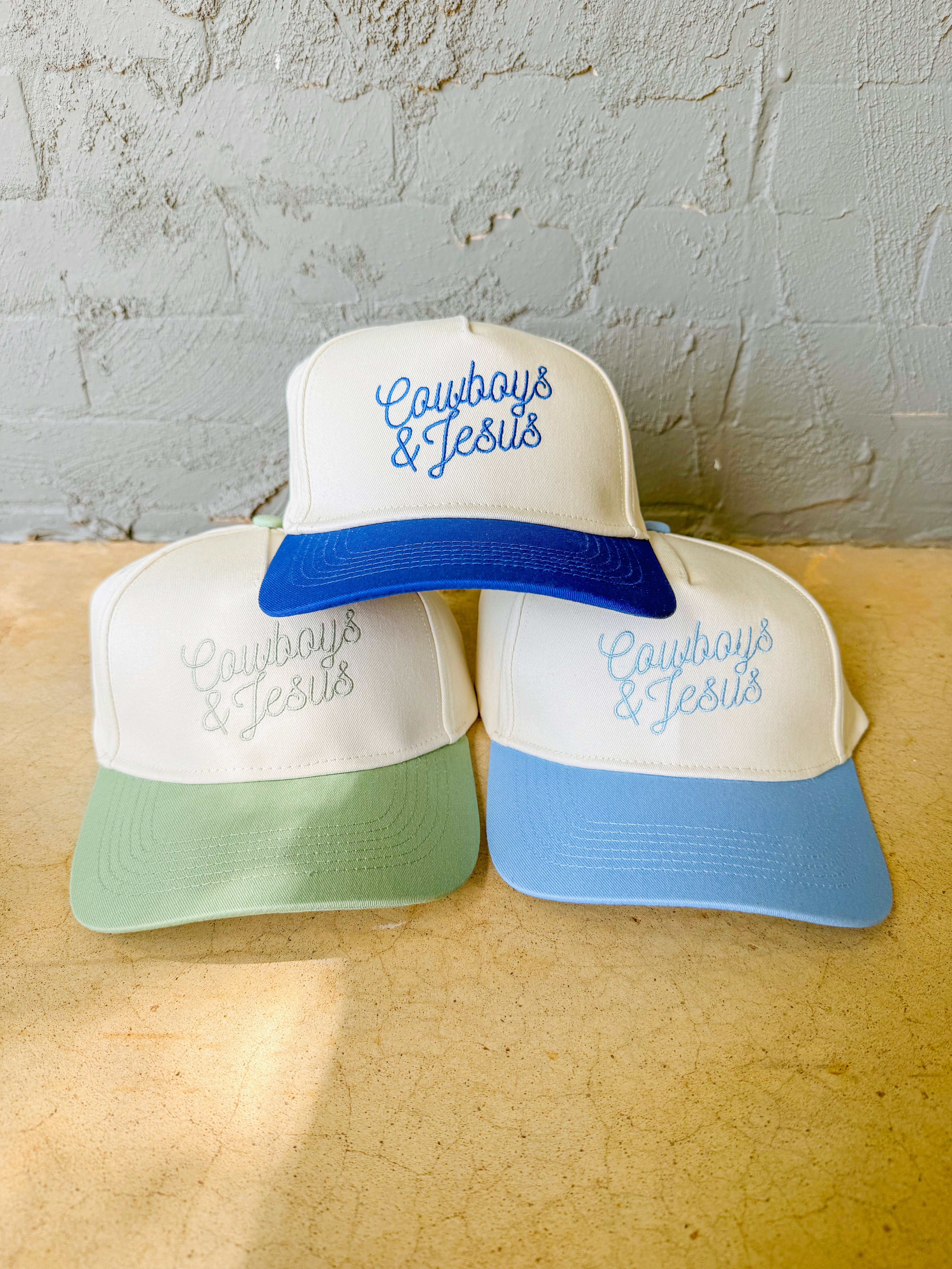 Cowboys & Jesus Canvas Hats- 3 colors