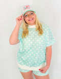 Casual Polka Dot Short Set- Green
