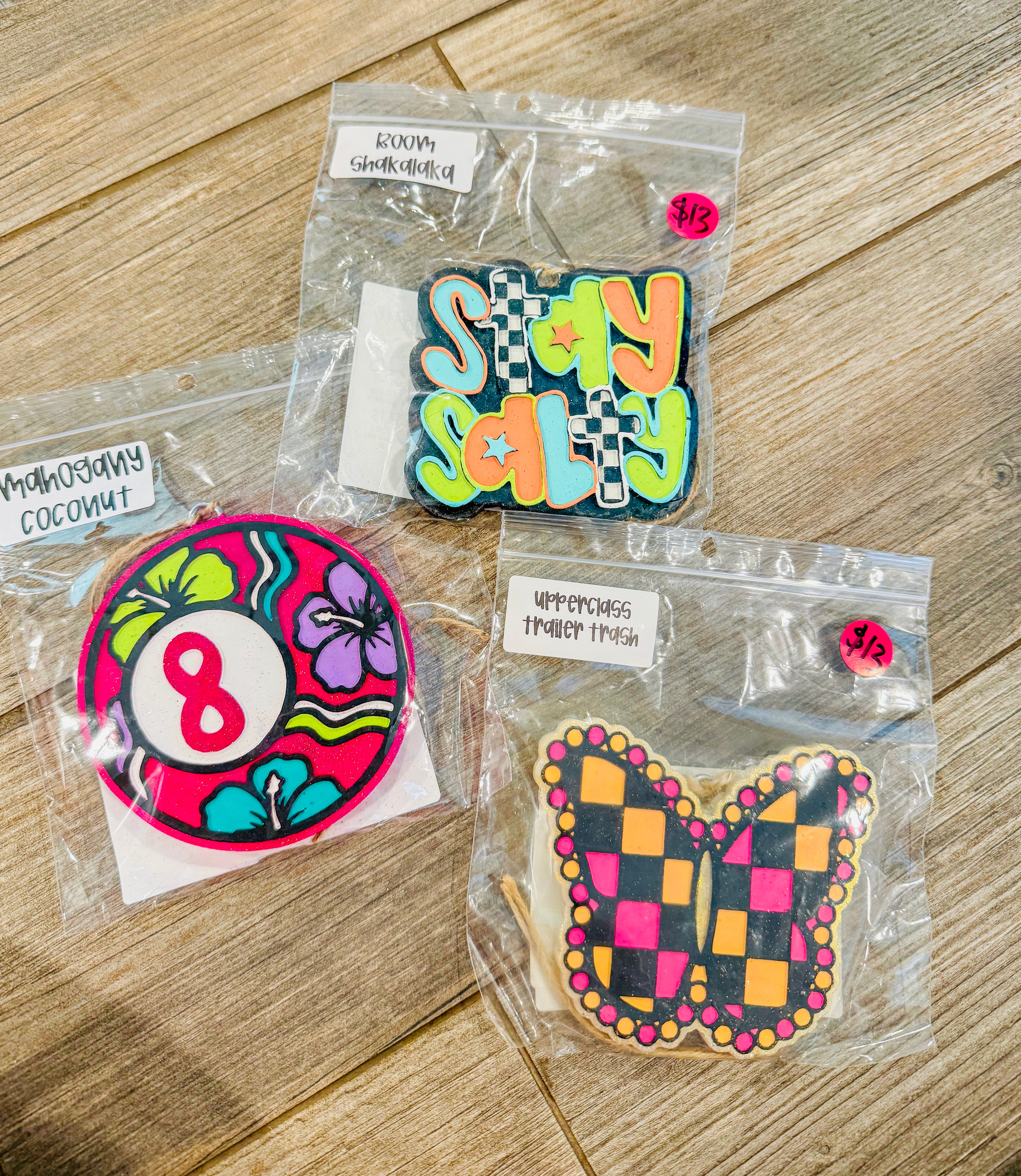 Flower Eight Ball Car Freshie