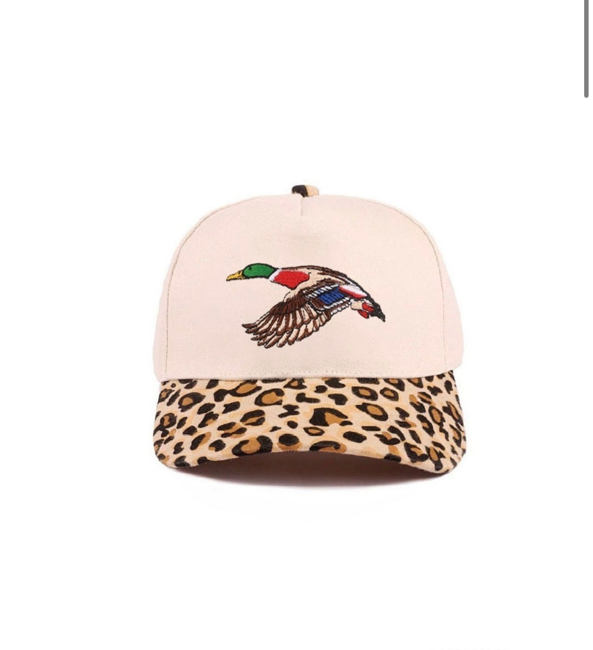 Mallard Duck Canvas Hat- Leopard/Black