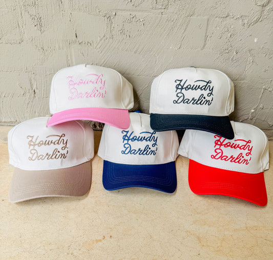 Howdy Darlin’ Canvas Trucker Hat- 5 Colors