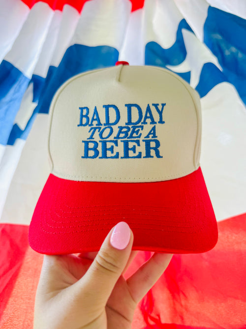 Bad Day To Be A Beer Canvas Hat- 2 Colors
