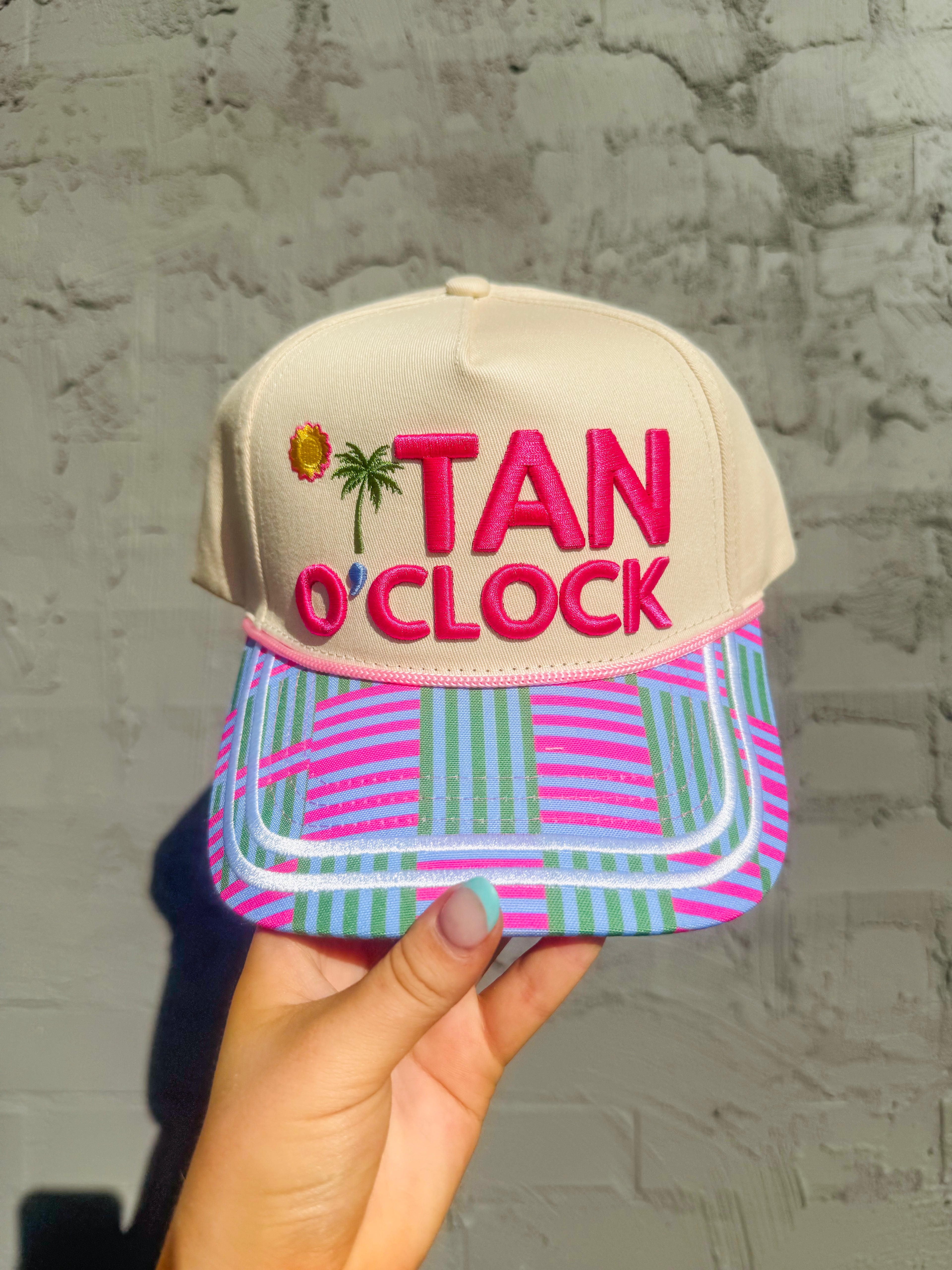 Tan O'Clock Colorful Canvas Hat