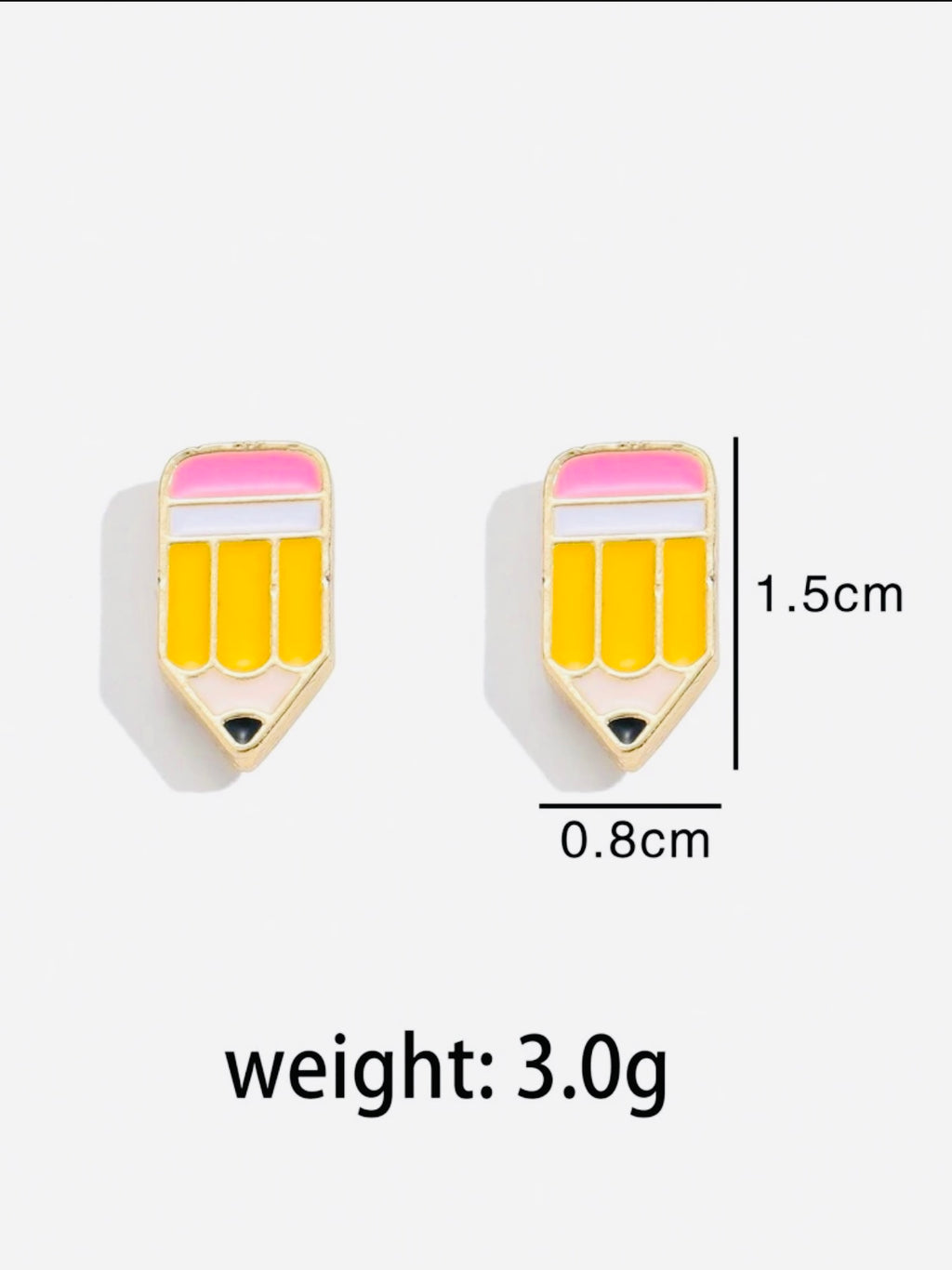 Teacher Pencil Stud Earrings