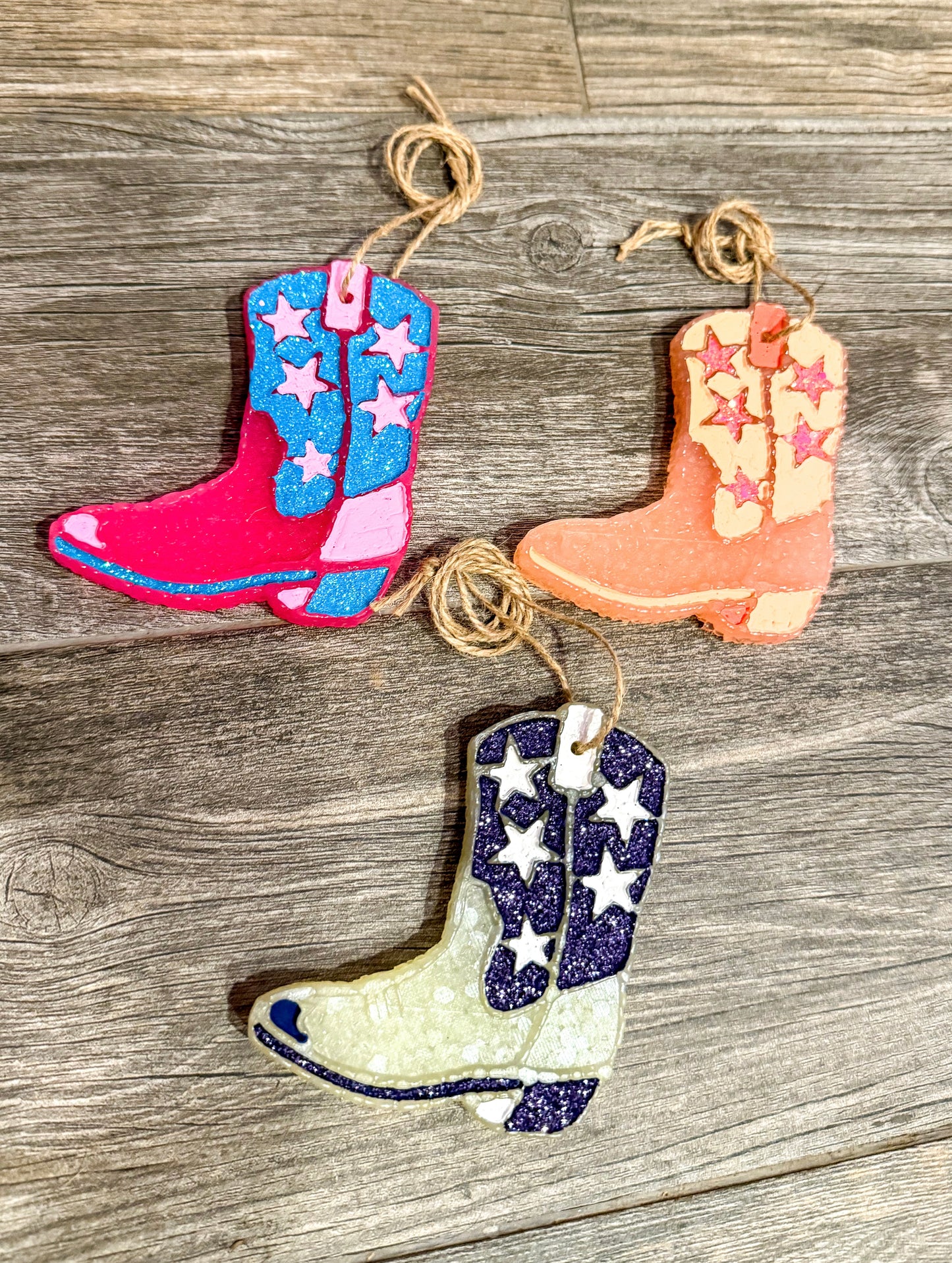 Star Cowgirl Boot Car Freshie