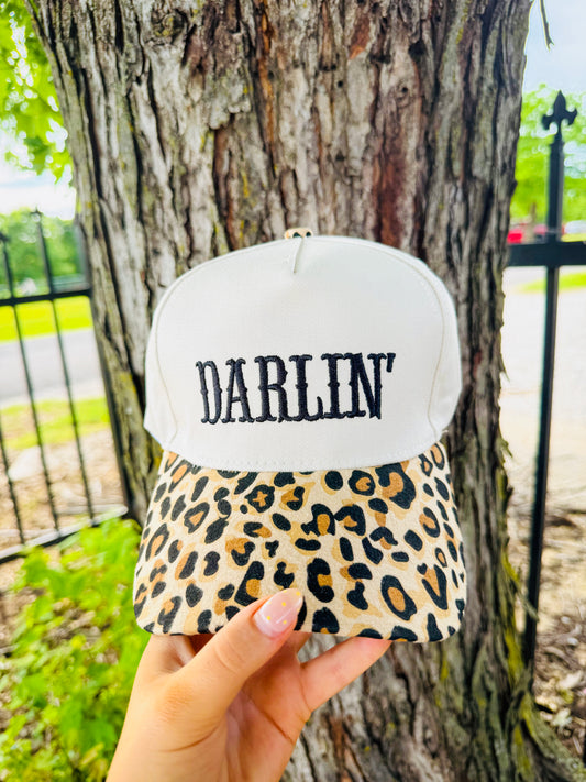 Darlin’ Canvas Trucker Hat- Leopard