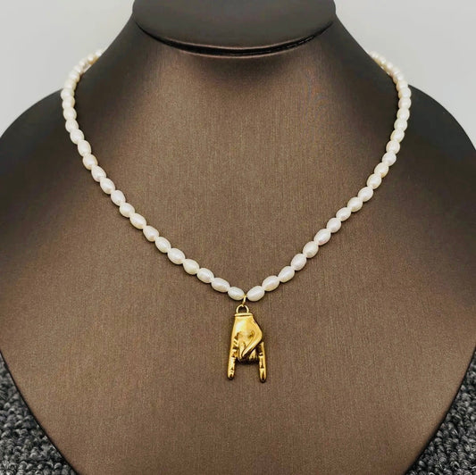 Horns Down Gold Necklace