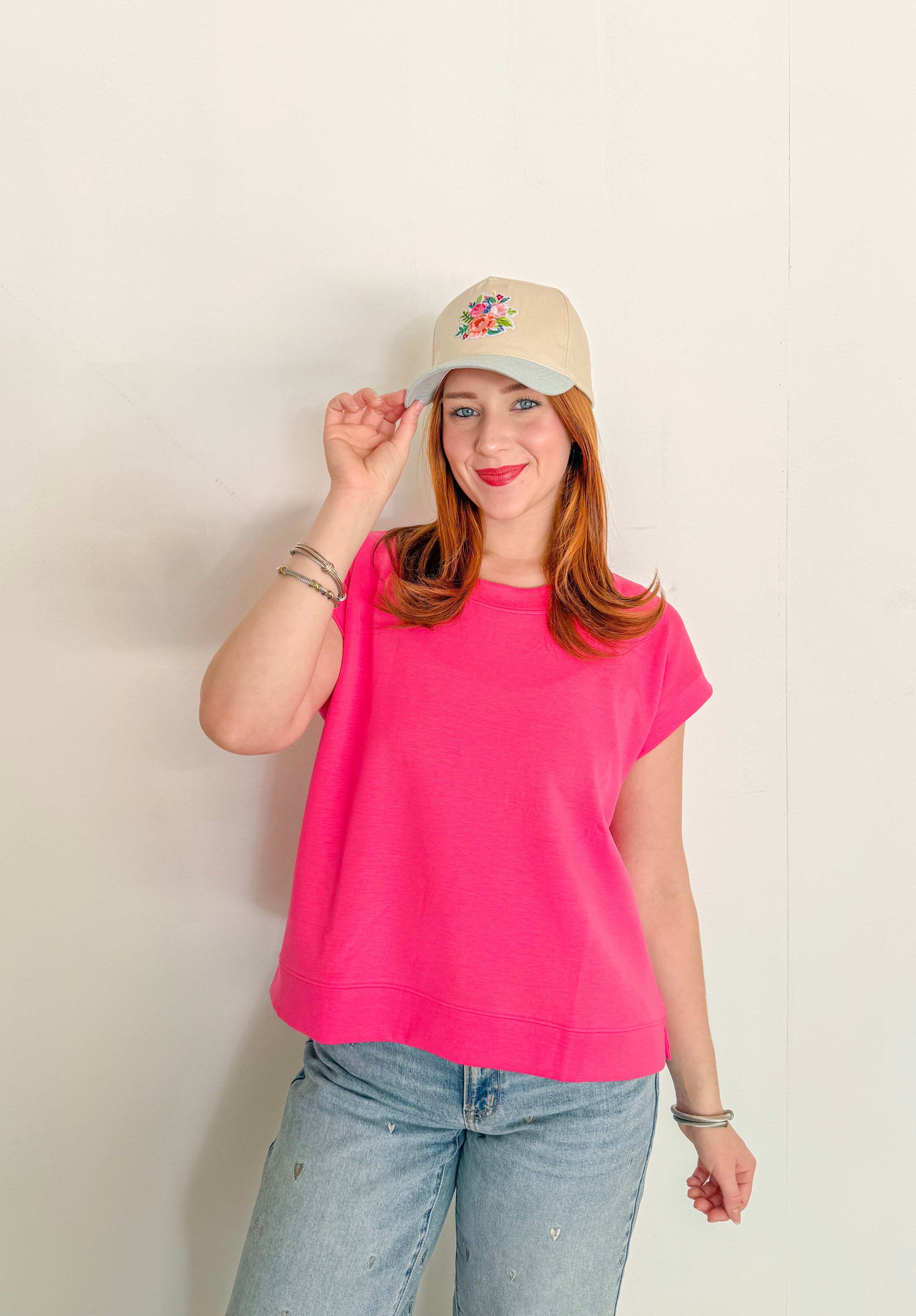 Scuba Short Sleeve Tee- Fuchsia
