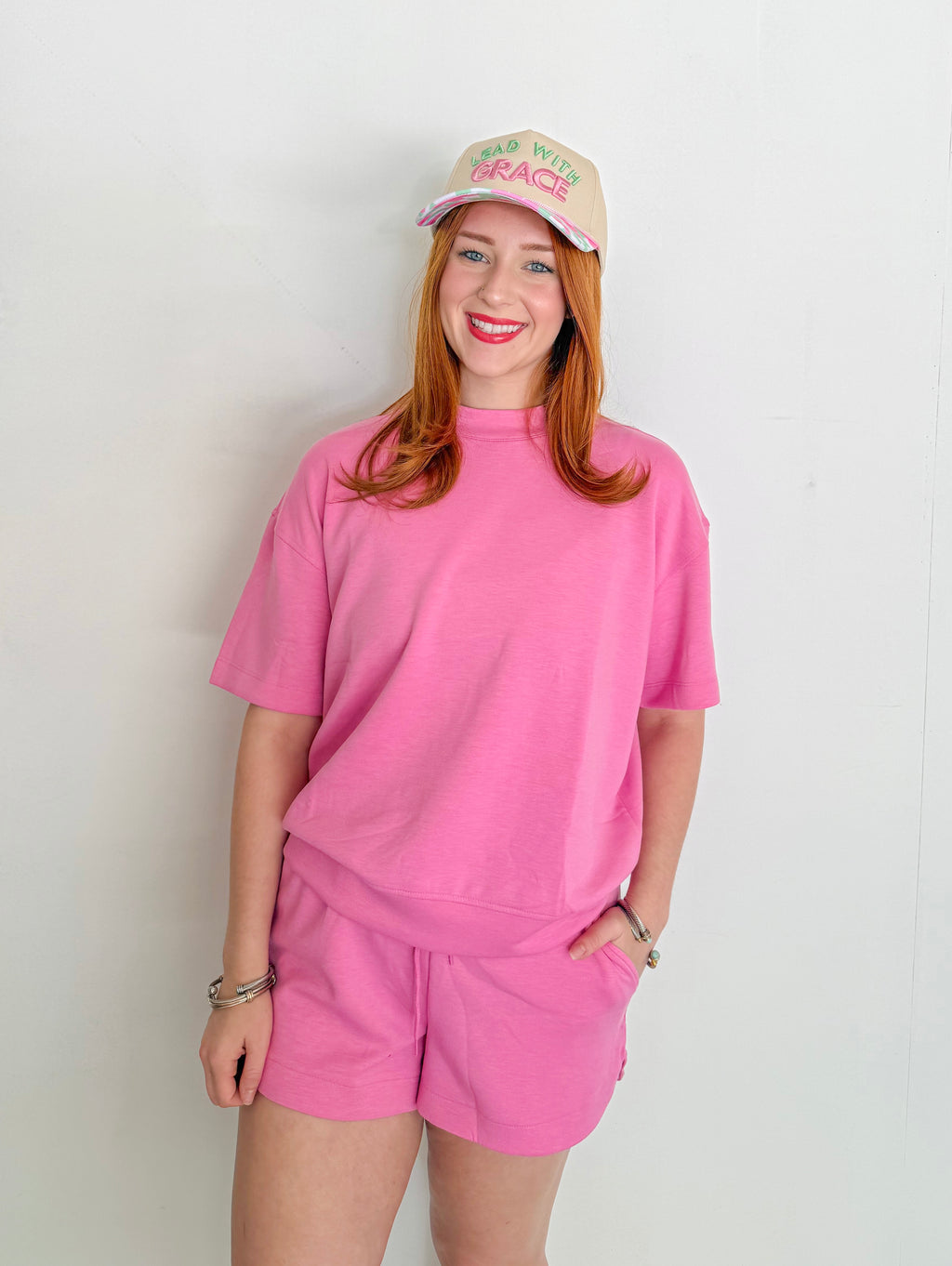 Scuba Tee and Short Set - Candy Pink