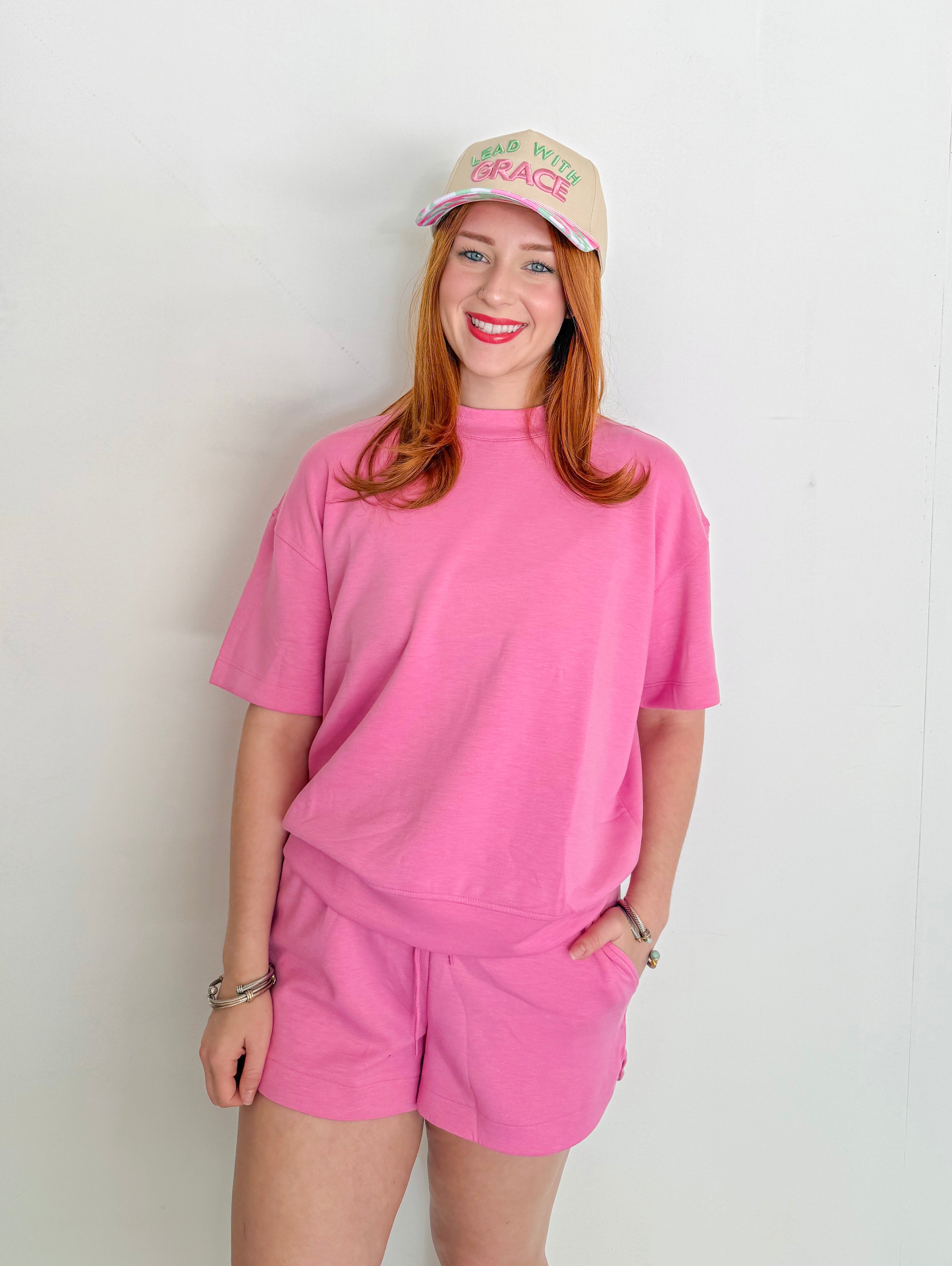 Scuba Tee and Short Set - Candy Pink