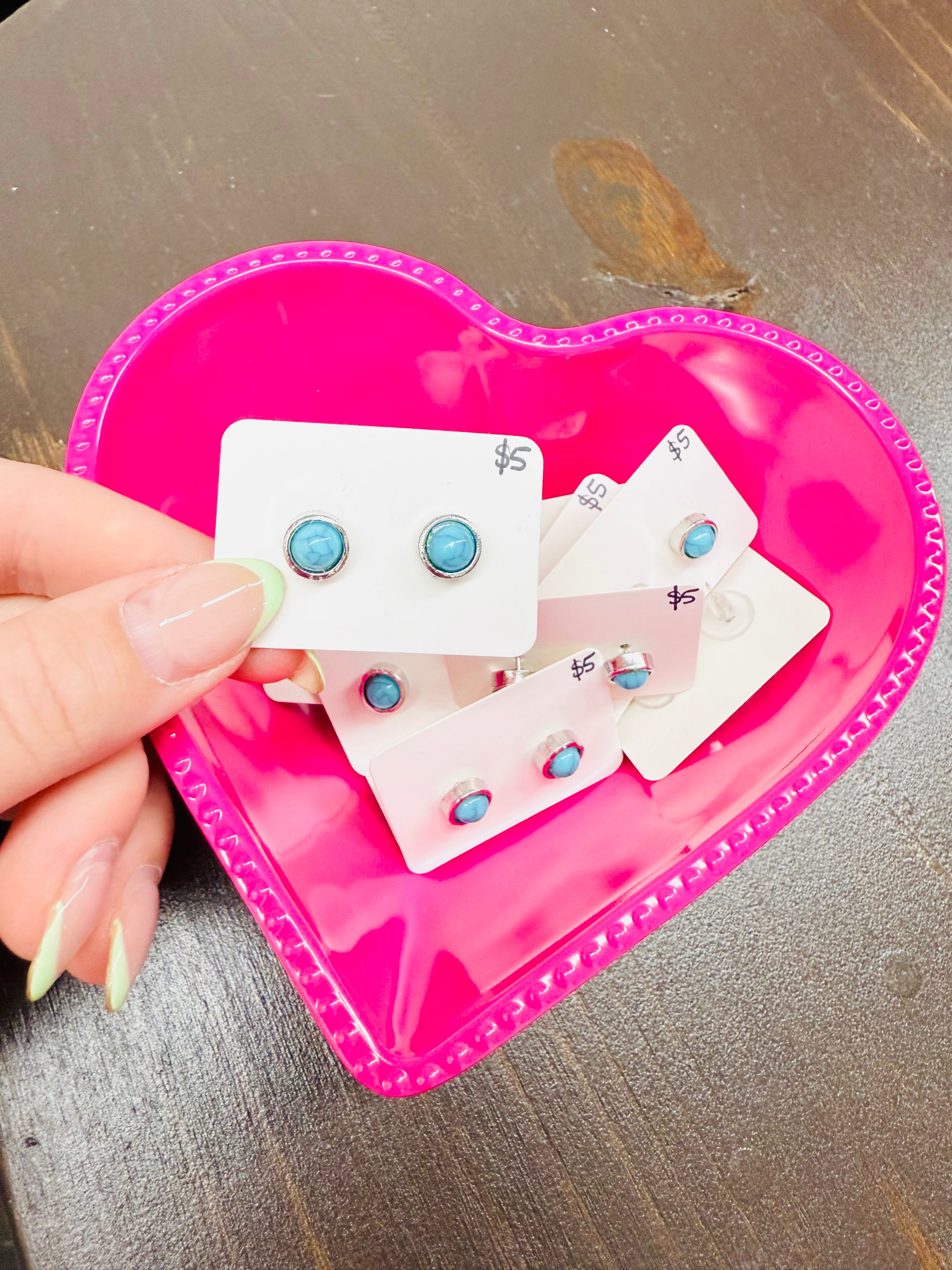 Mini Turquoise Stud Earrings