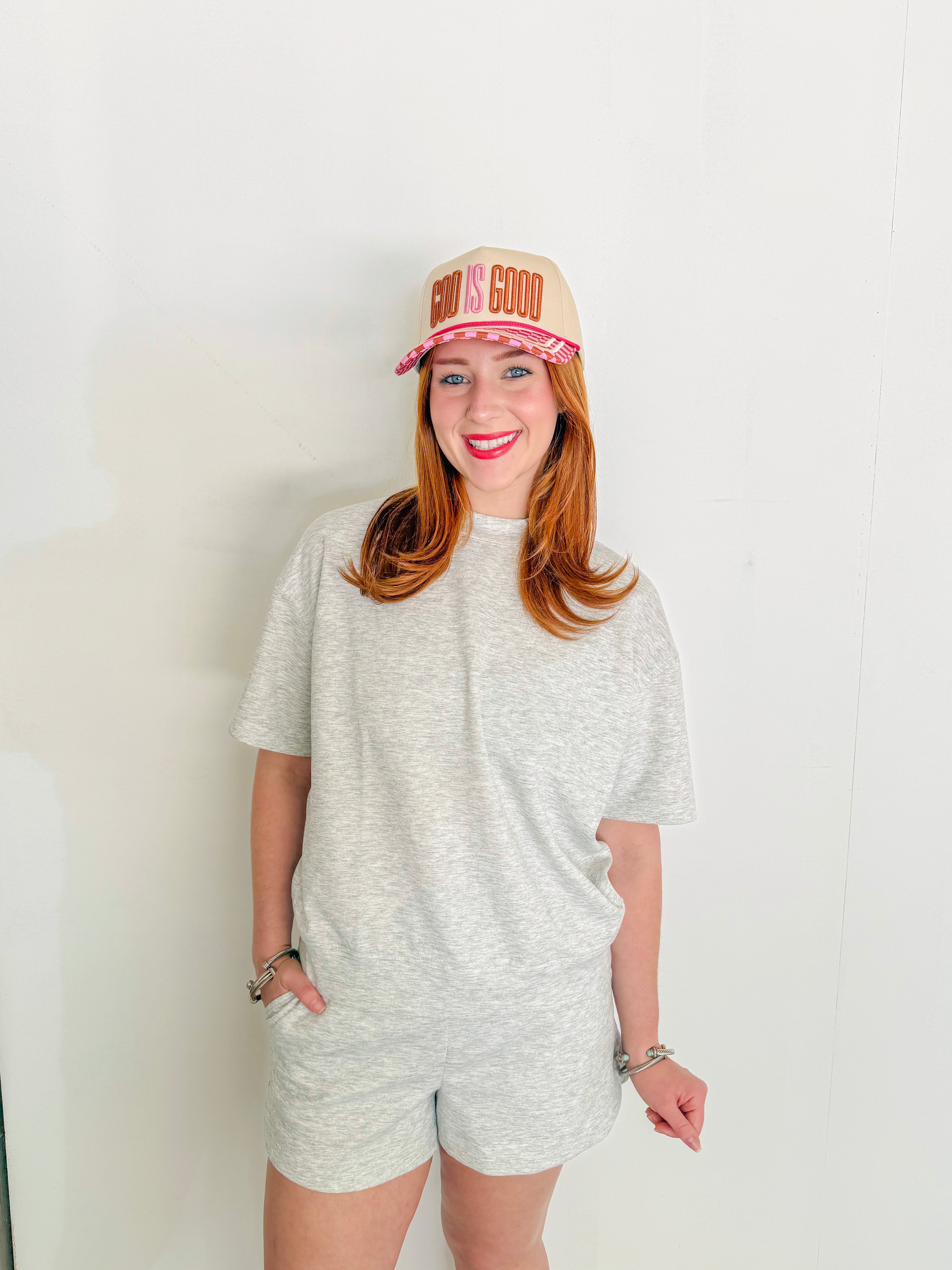 Scuba Tee and Short Set - Heather Grey