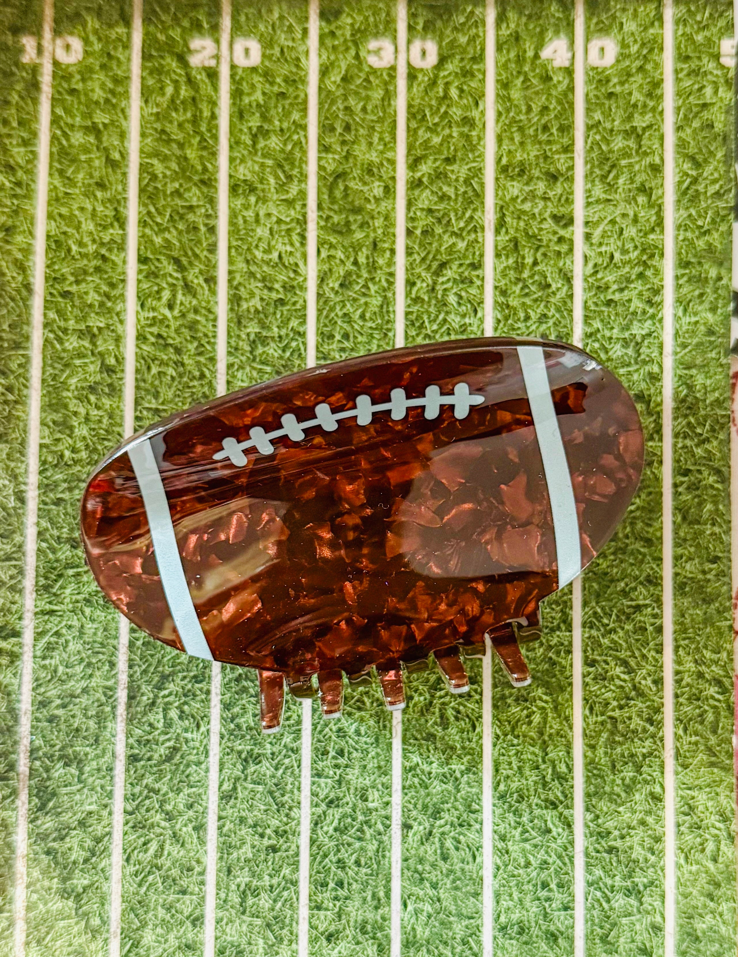 Football Hair Claw Clip