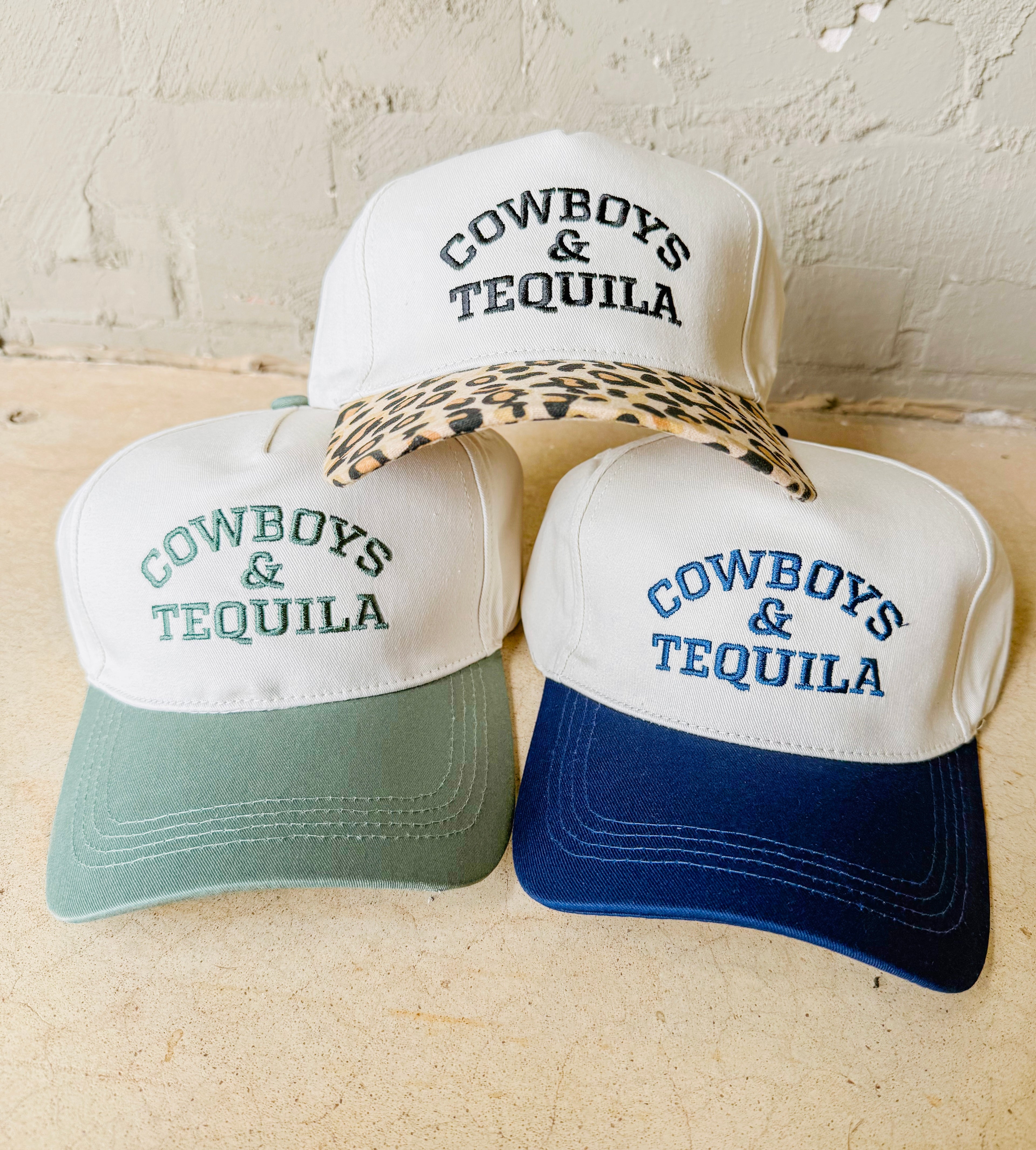 Cowboys & Tequila Canvas Hat- 5 Colors
