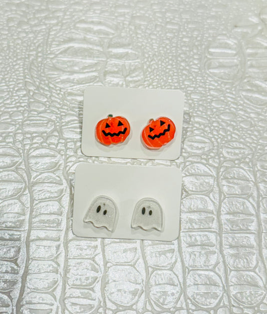 Acrylic Halloween Stud Earrings