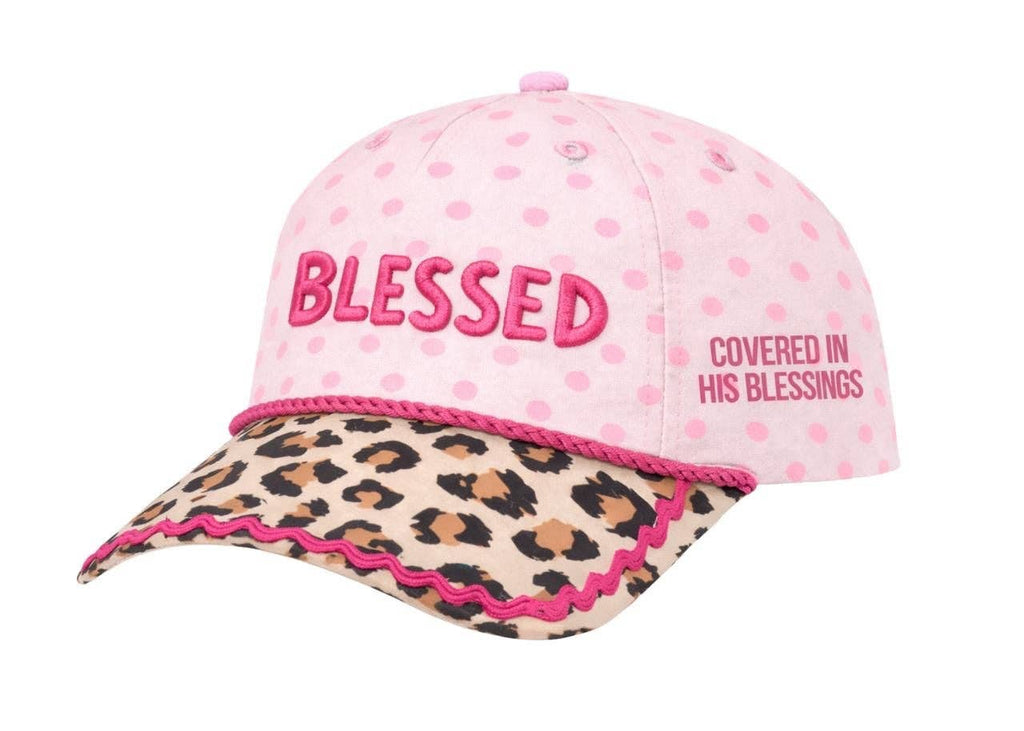 Blessed Canvas Hat- Polka Dot & Leopard