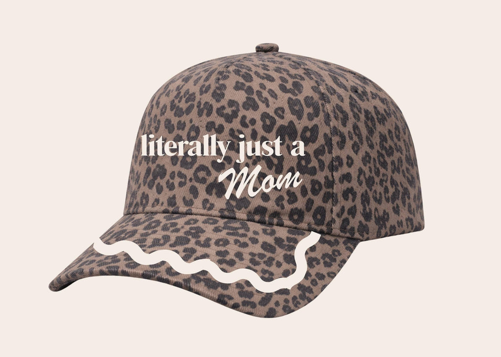 Literally just a Mom Canvas Hat- Leopard