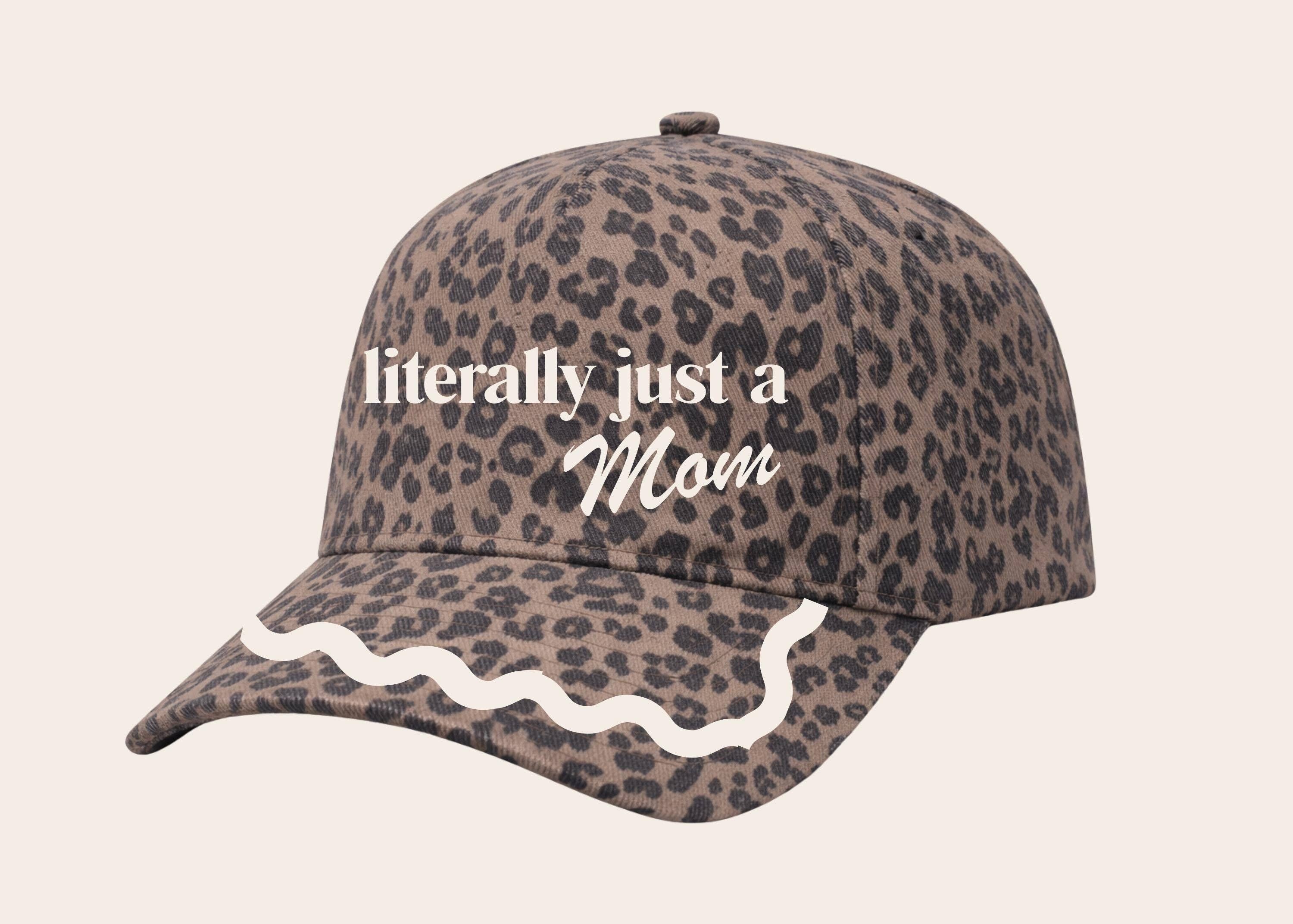 Literally just a Mom Canvas Hat- Leopard