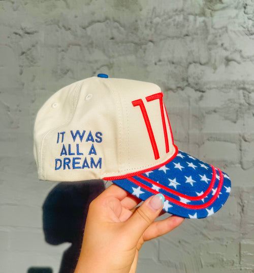 1776 USA Canvas Hat