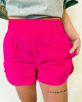 Windbreaker Running Shorts- Hot Pink