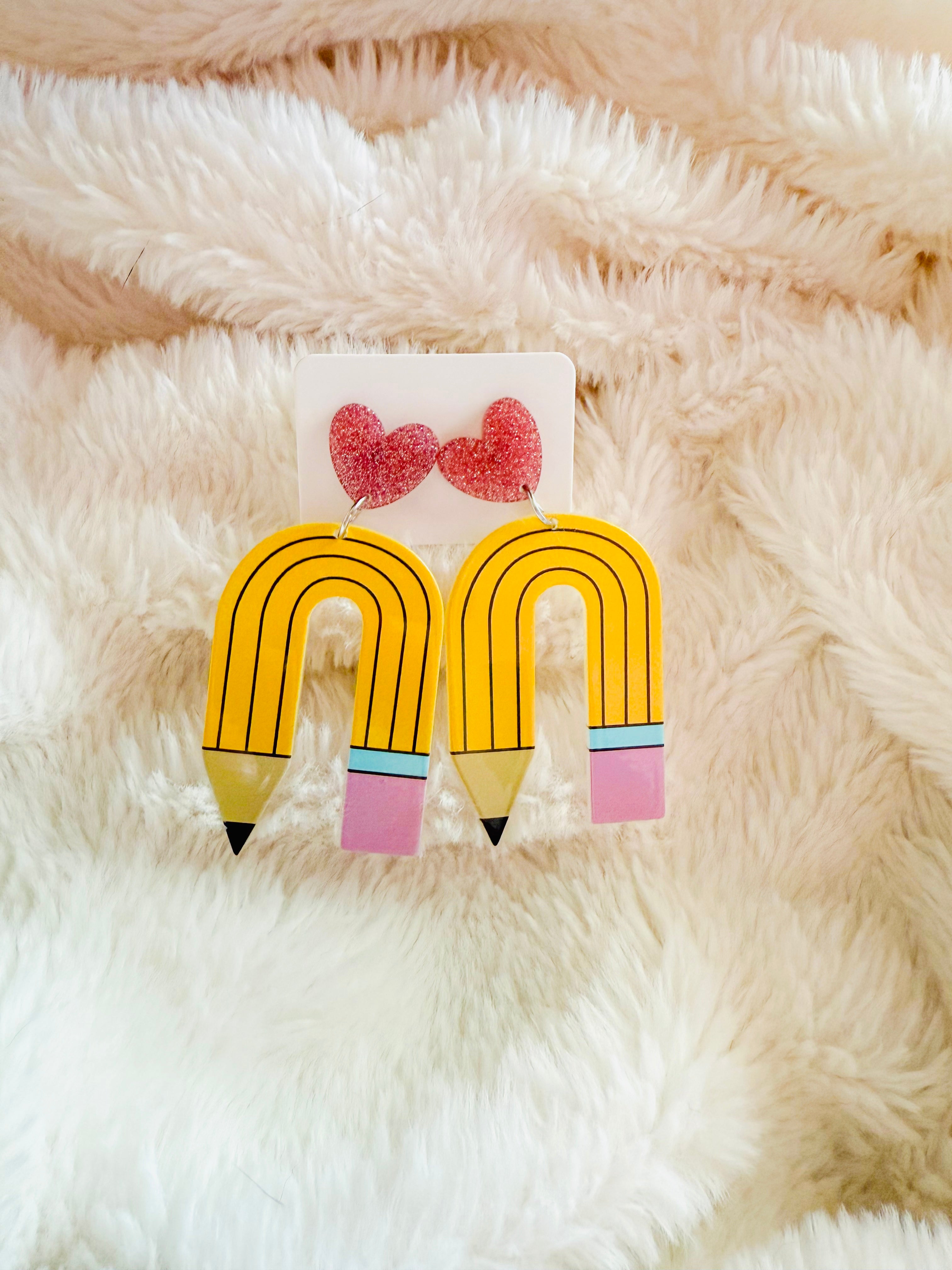 Pencil Dangle Earrings