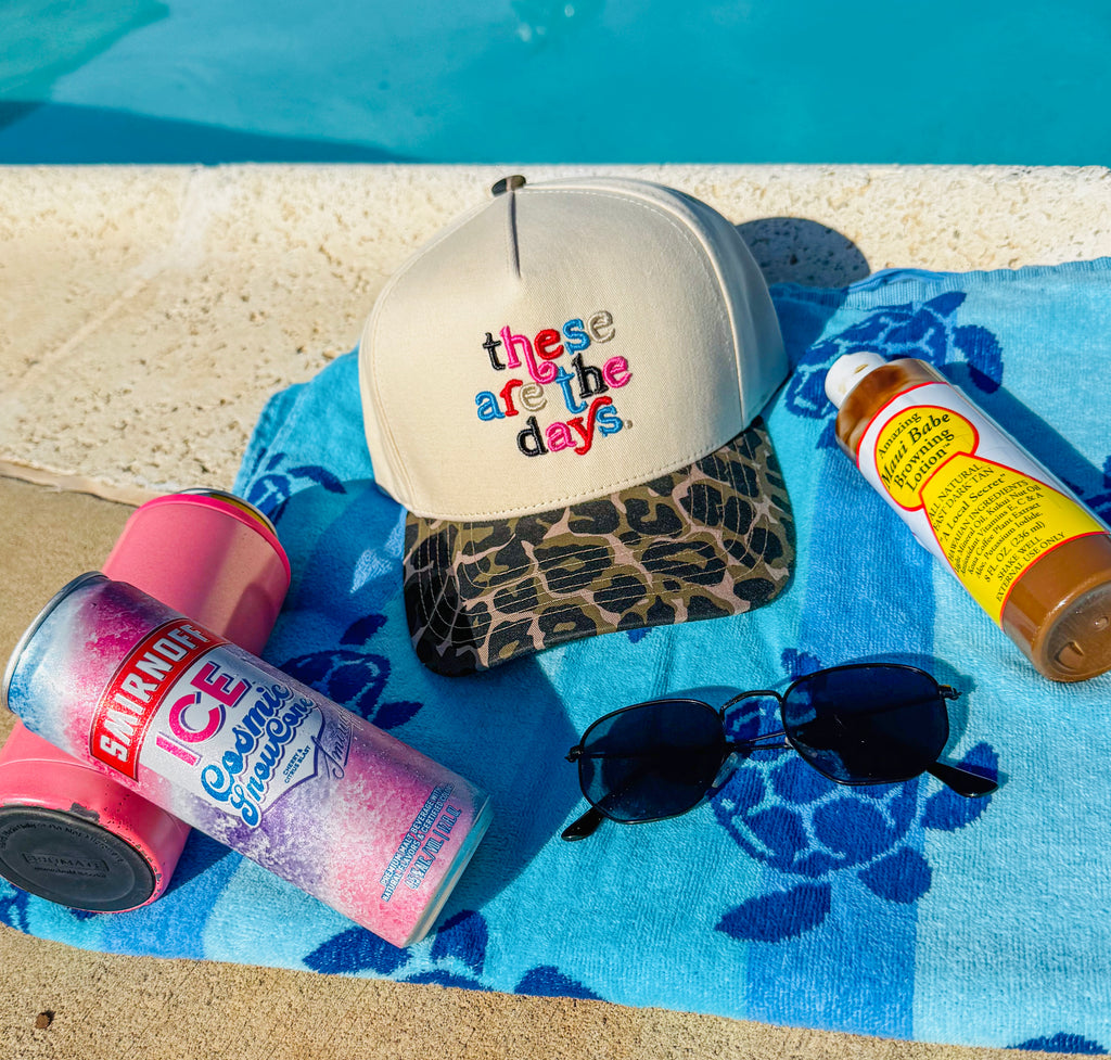 These Are The Days Canvas Hat- Leopard