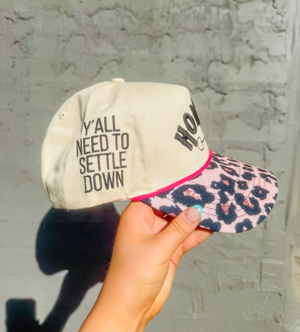 Western Howdy Leopard Canvas Hat