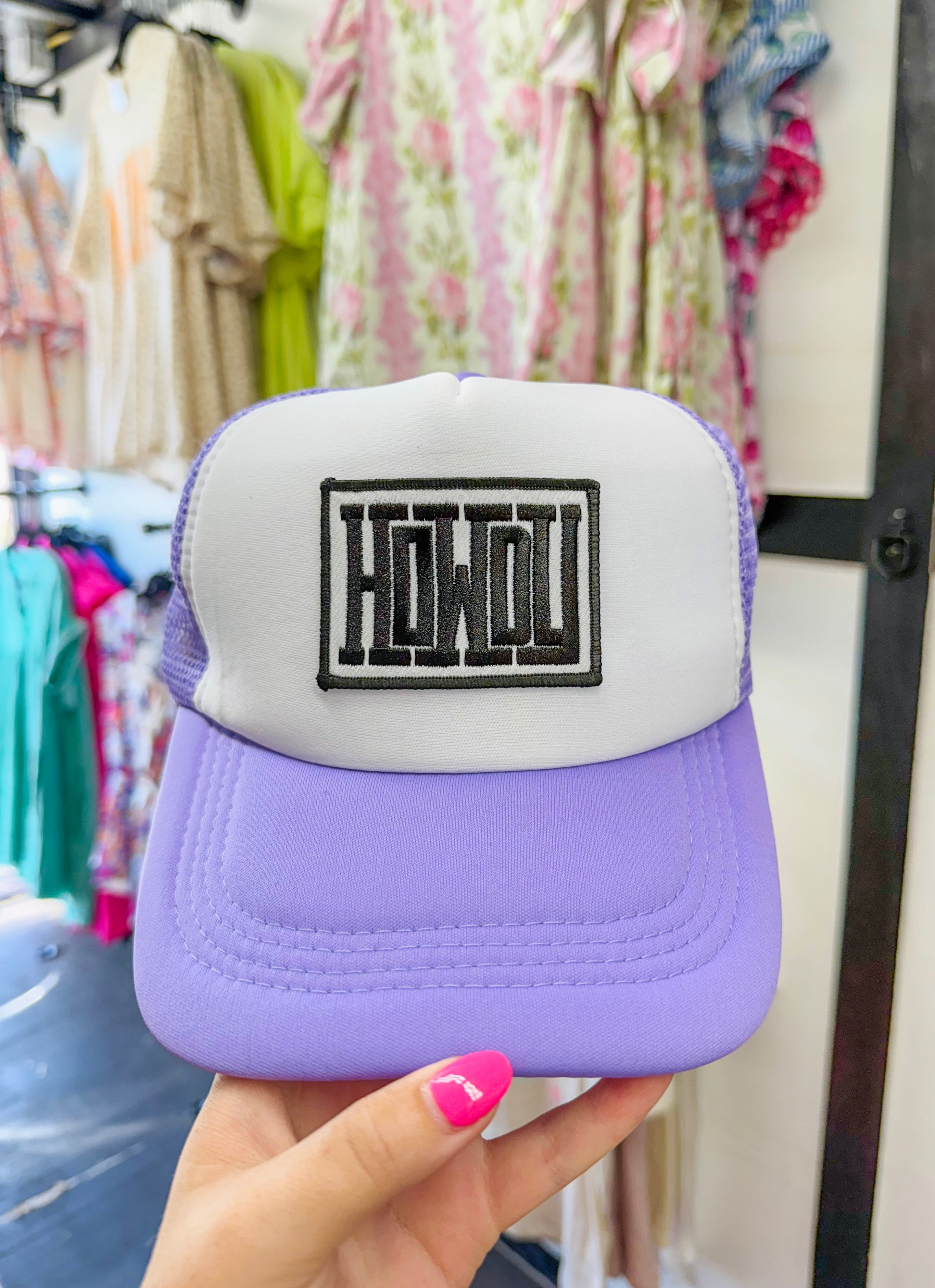 Howdy Lavender Trucker Hat