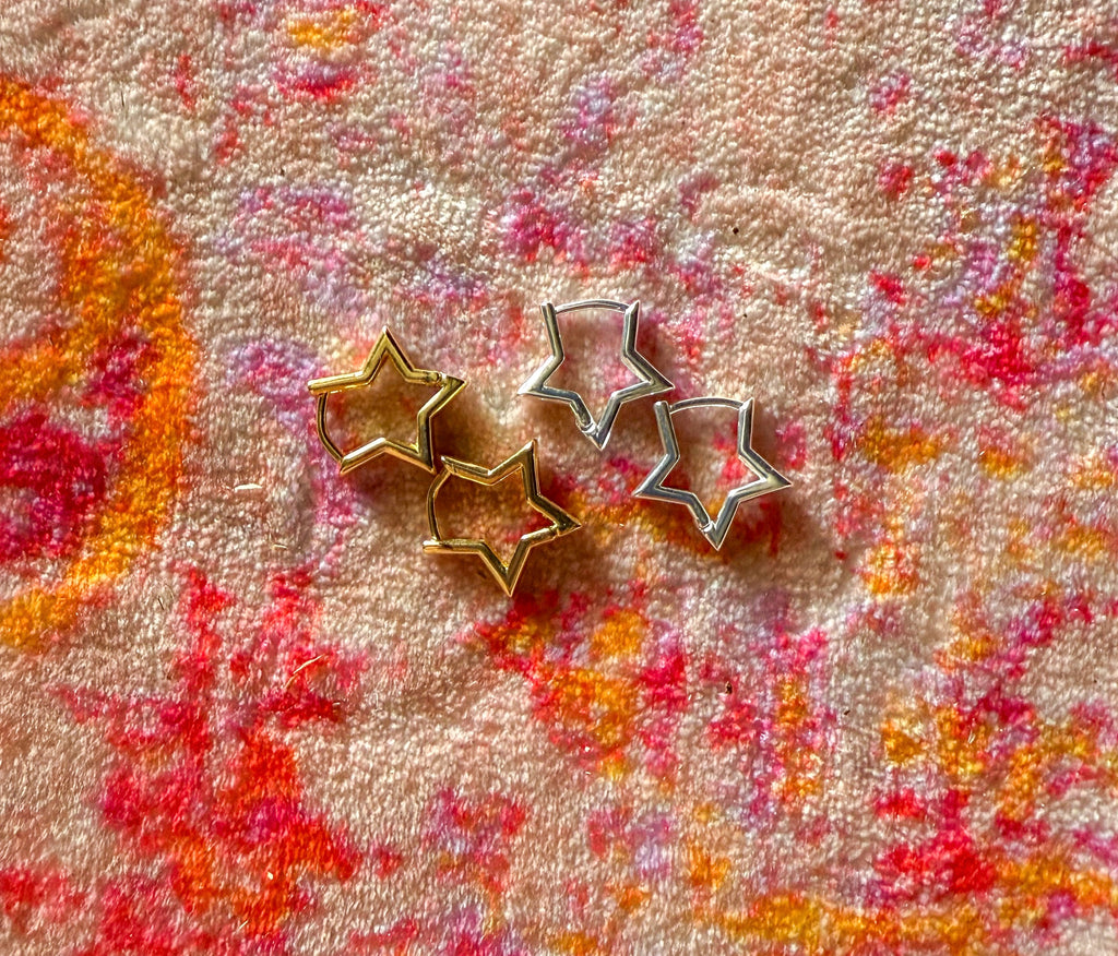 Mini Star Hoop Earrings