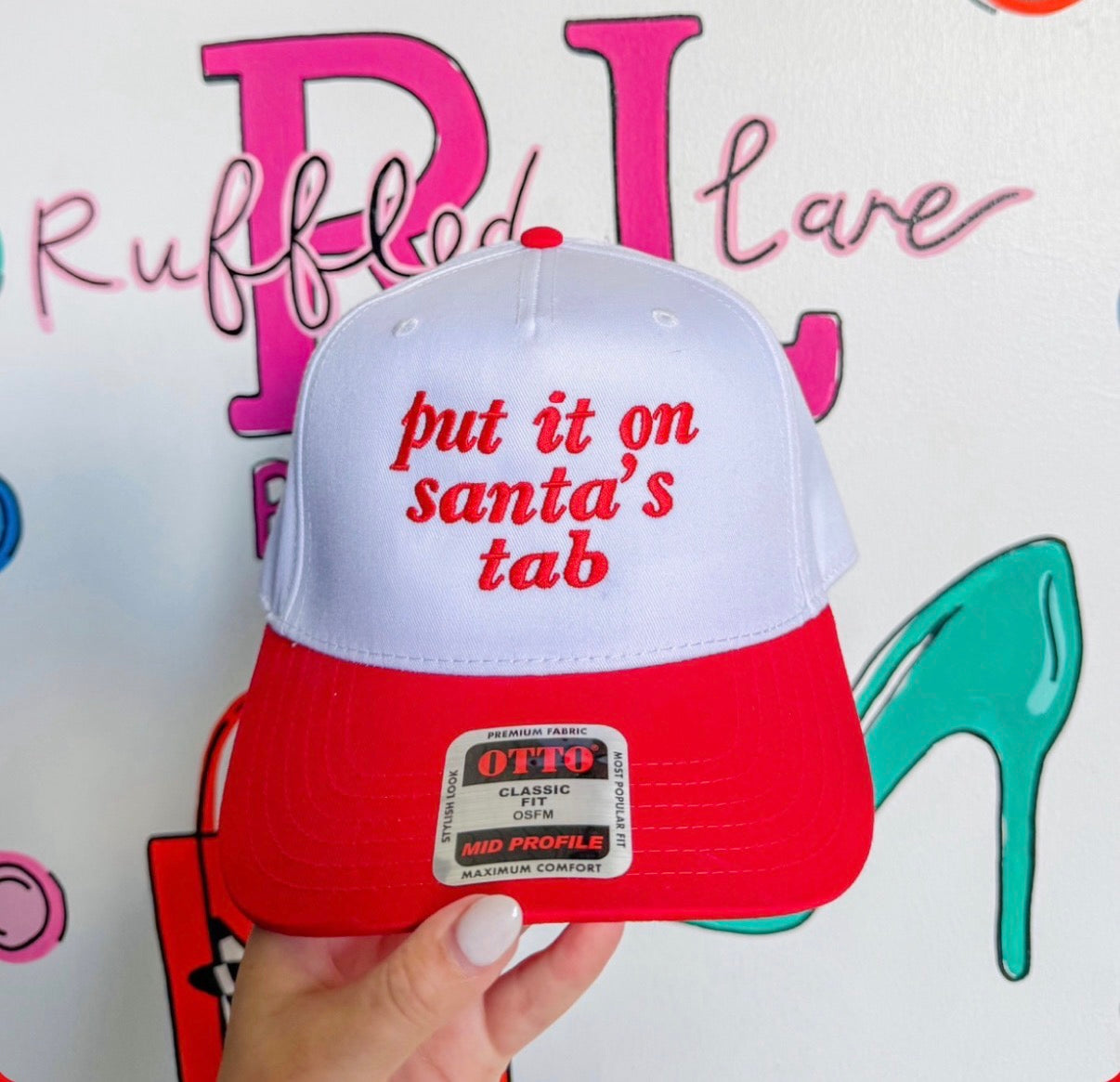 Put it on Santa’s Tab Canvas Hat- Red