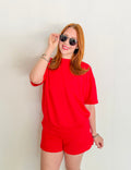 Scuba Tee and Short Set - Red