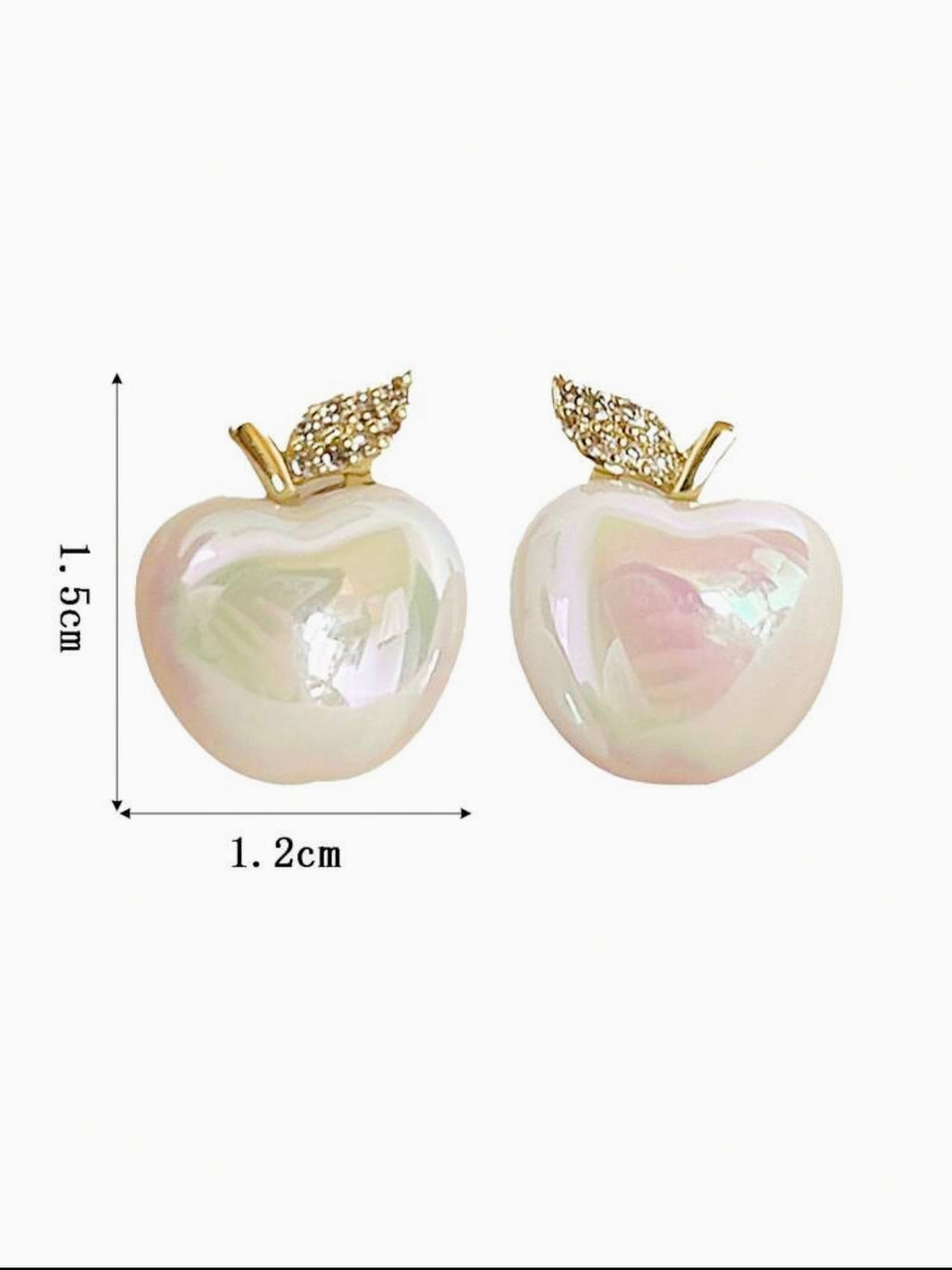 Teacher Apple Pearl Stud Earrings