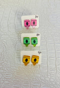 Teacher Colorful Glitter Crayons Stud Earrings