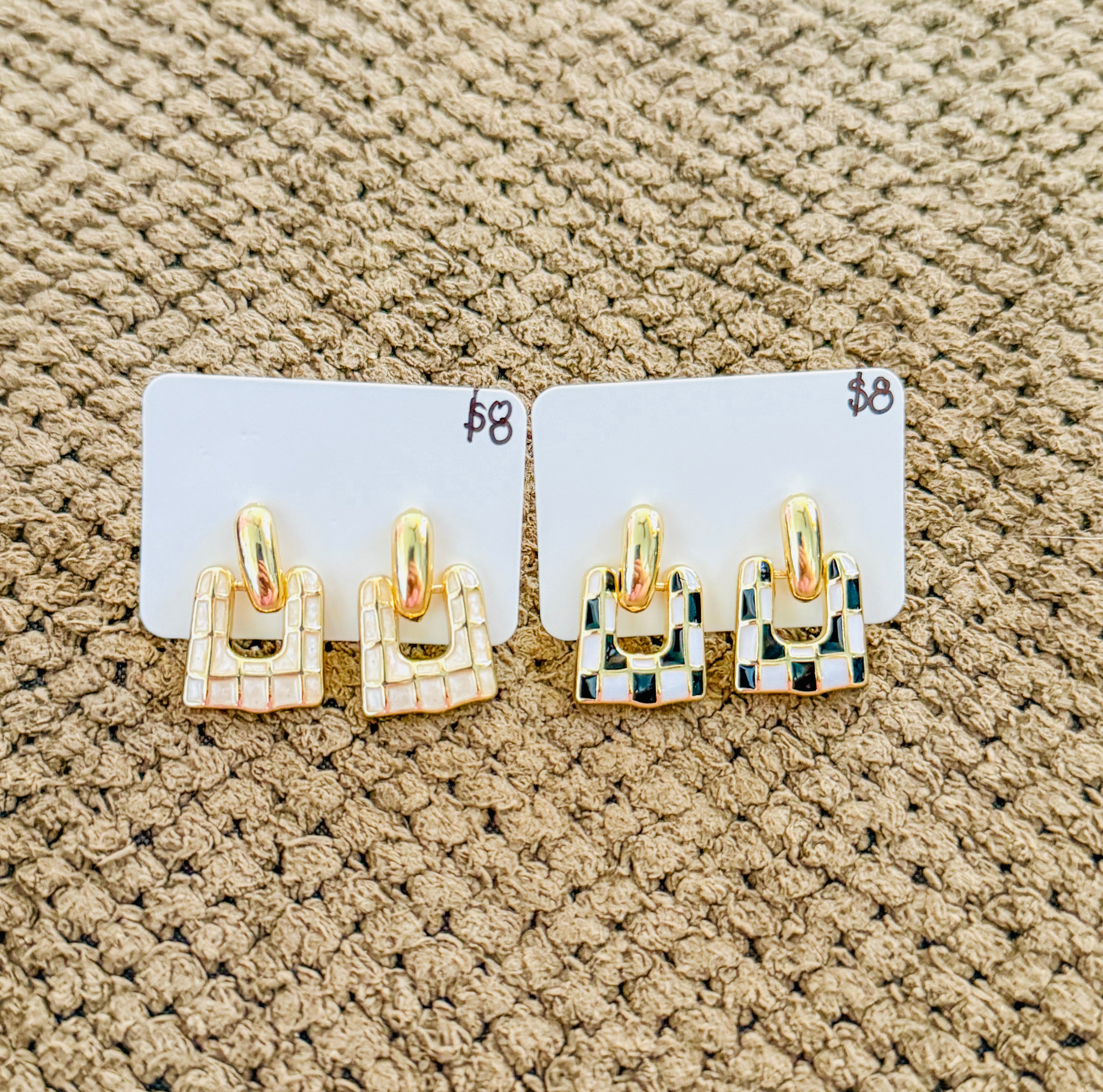 Classic Checkered Earrings